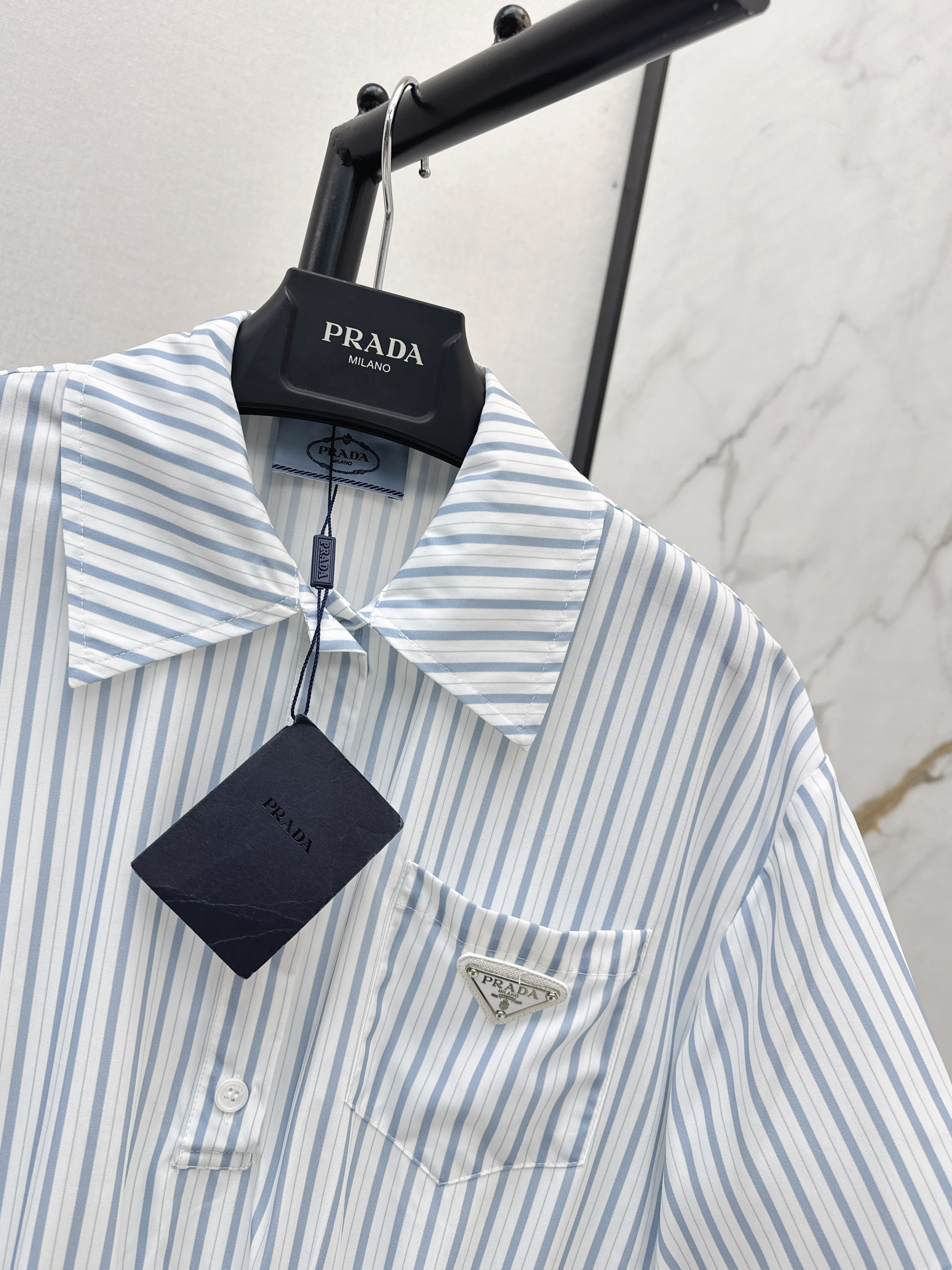 Pra 26ss stripe long shirt dress
