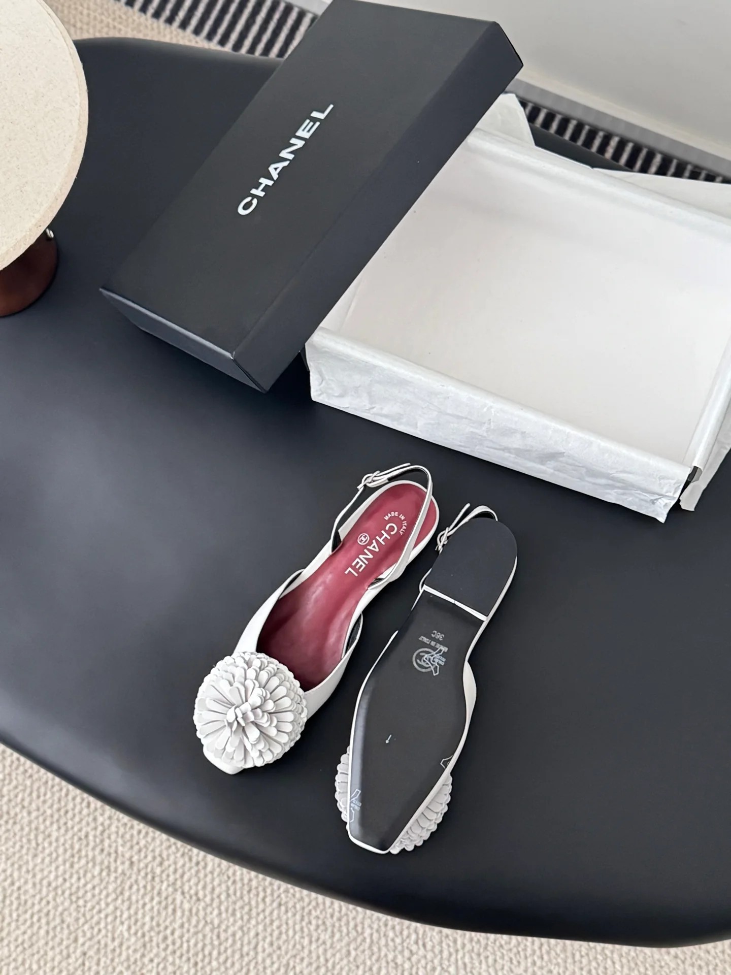 Chan 26ss slingback flats
