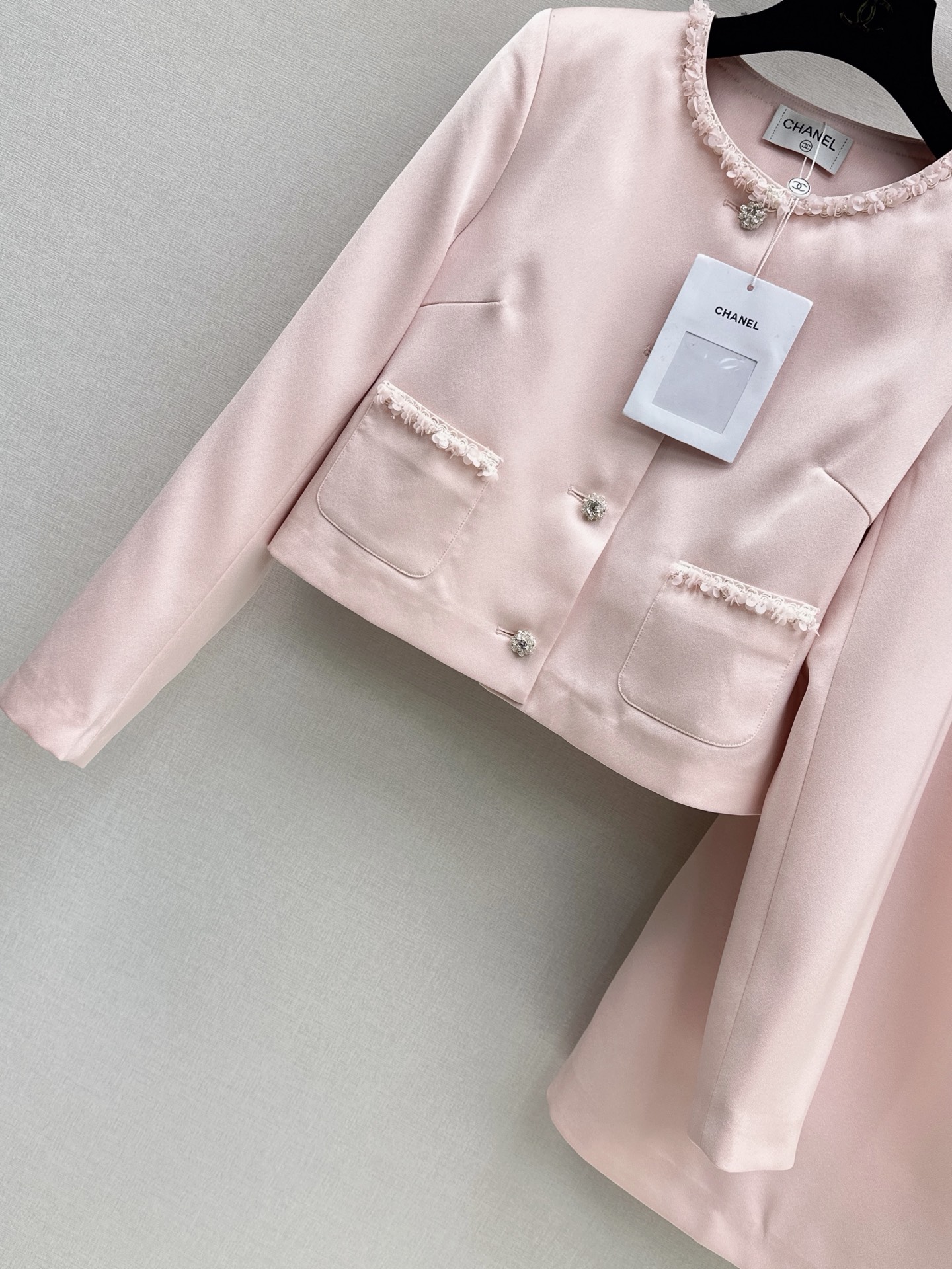 Chan 26fw cropped jacket slirt sets