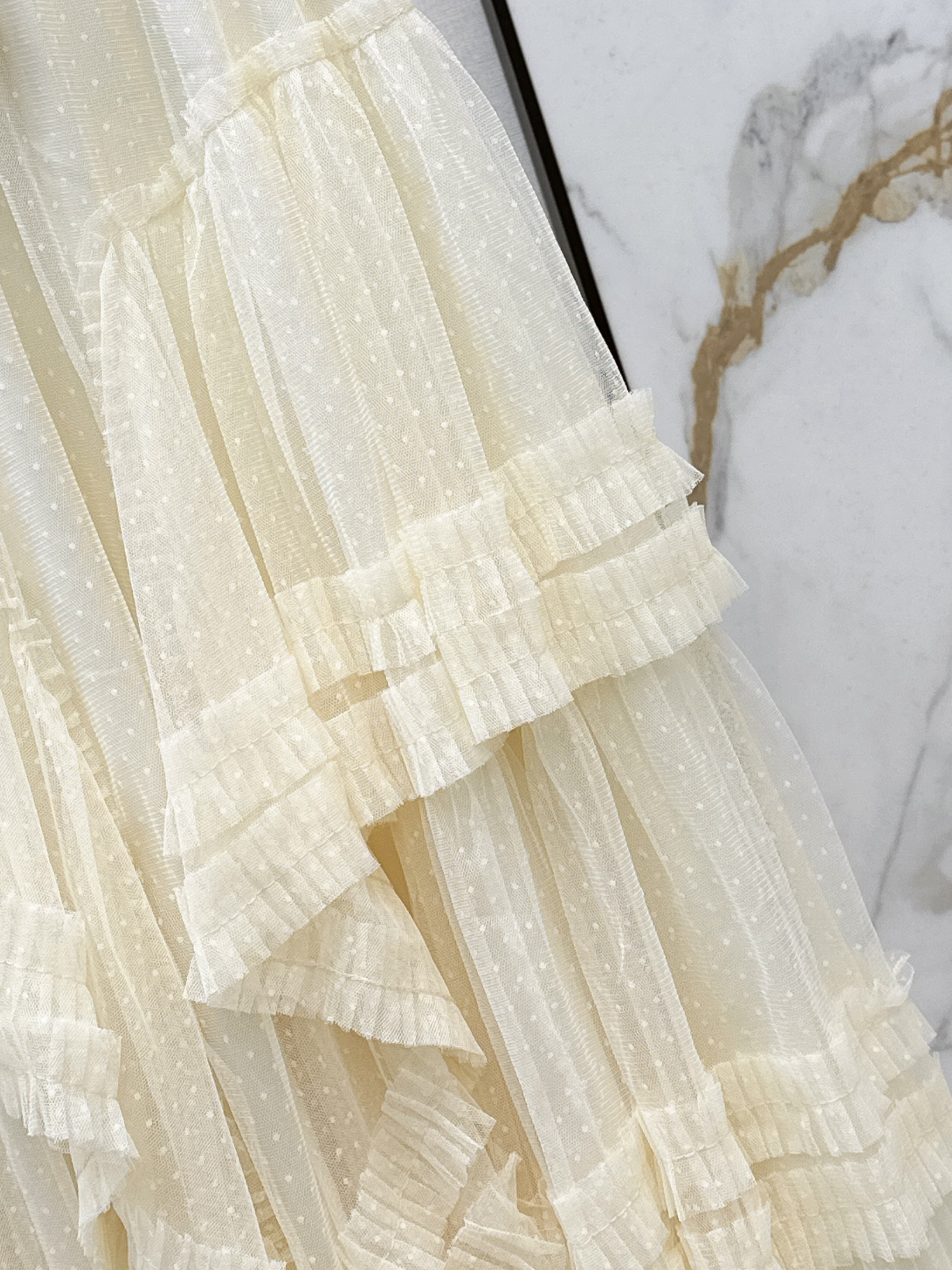 Chan 26ss mesh skirt