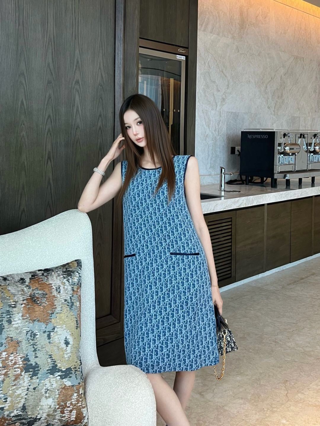 CD 26fw sleeveless denim dress