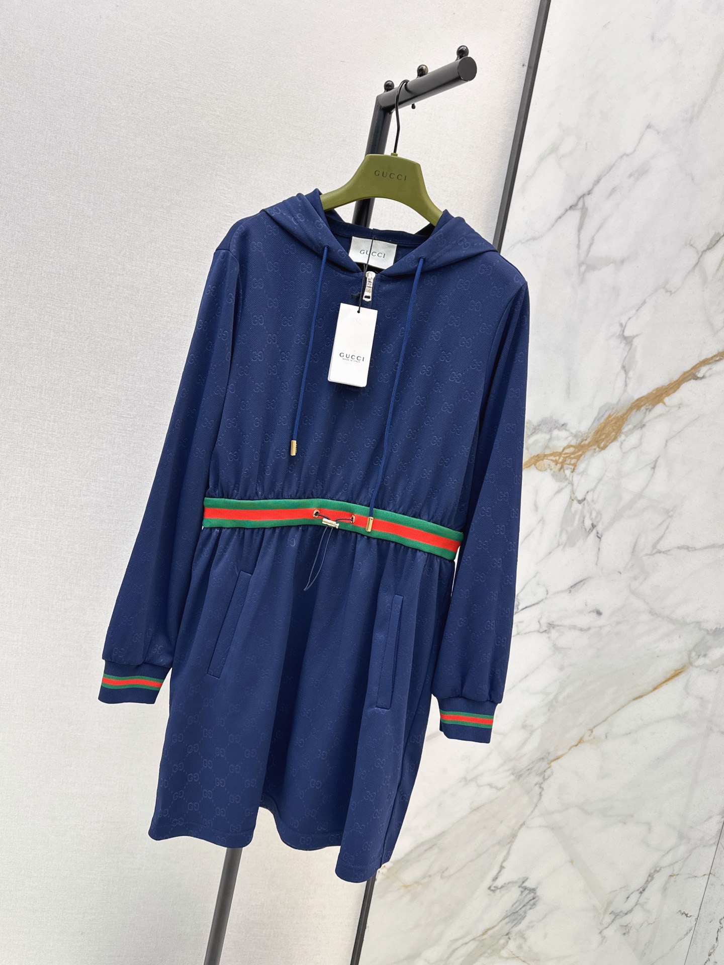 Guc 26fw jacquard hooded dress