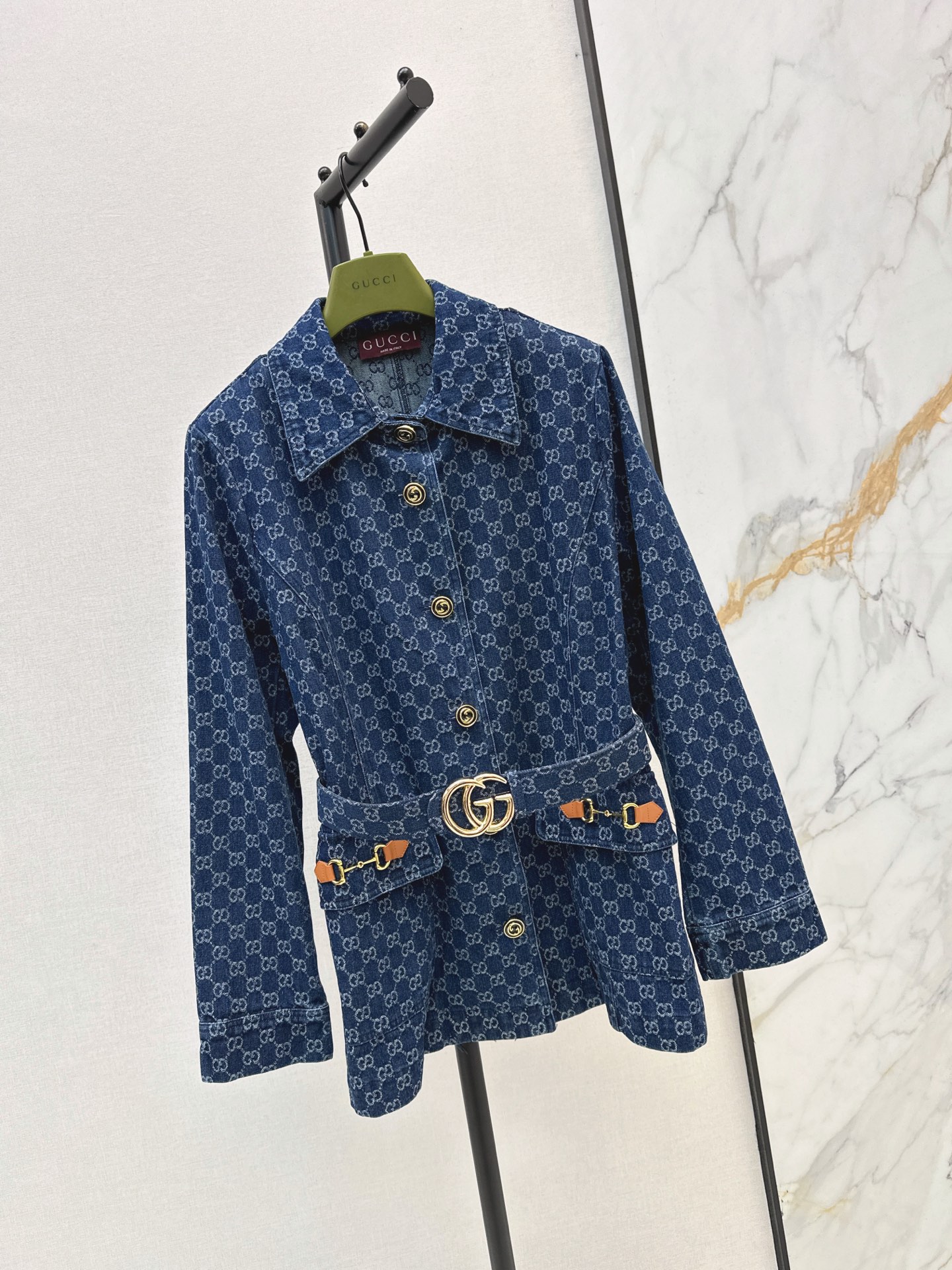 Guc 26fw jacquard belted jacket