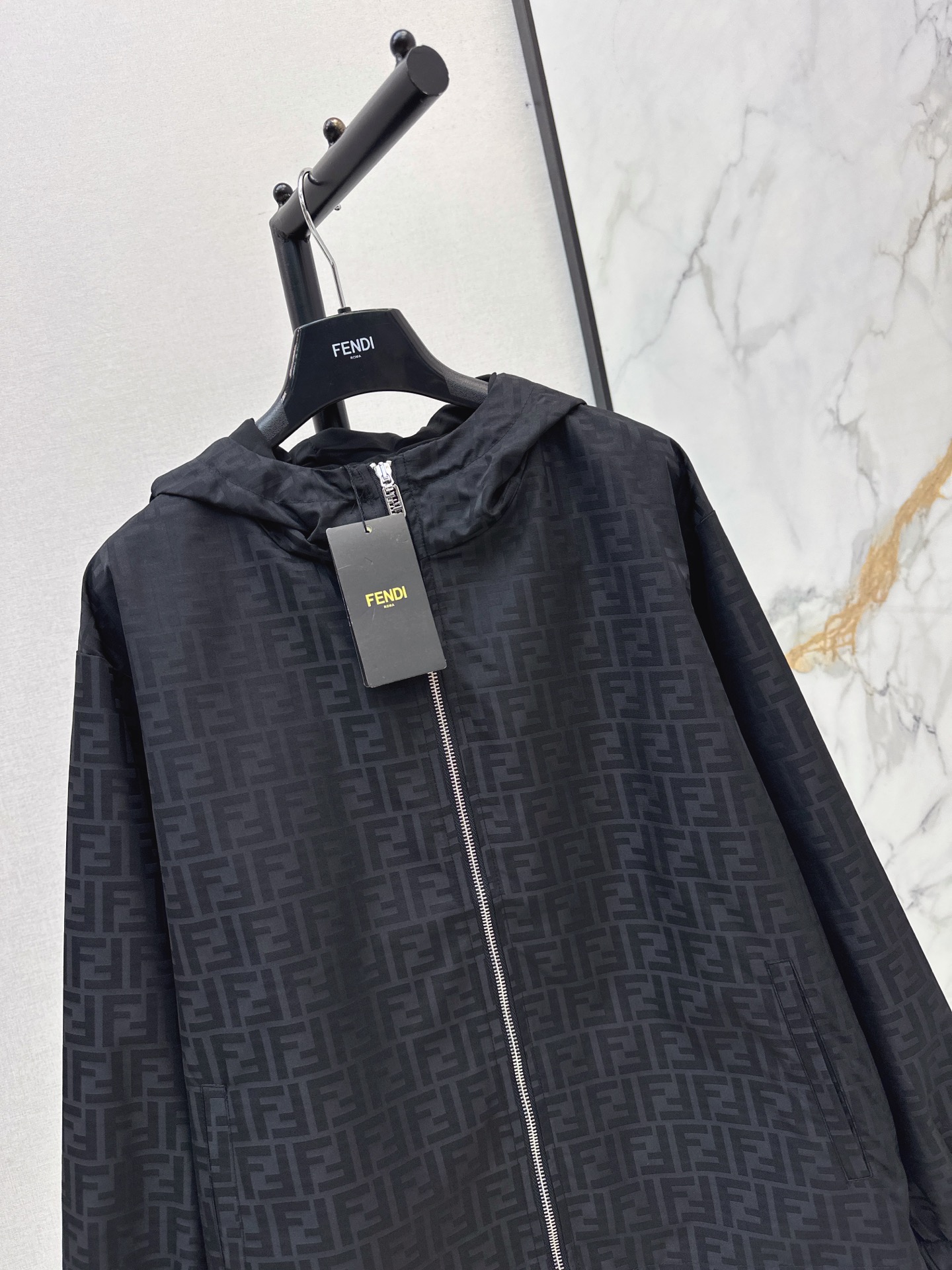 Fen 26fw jacquared hooded jacket