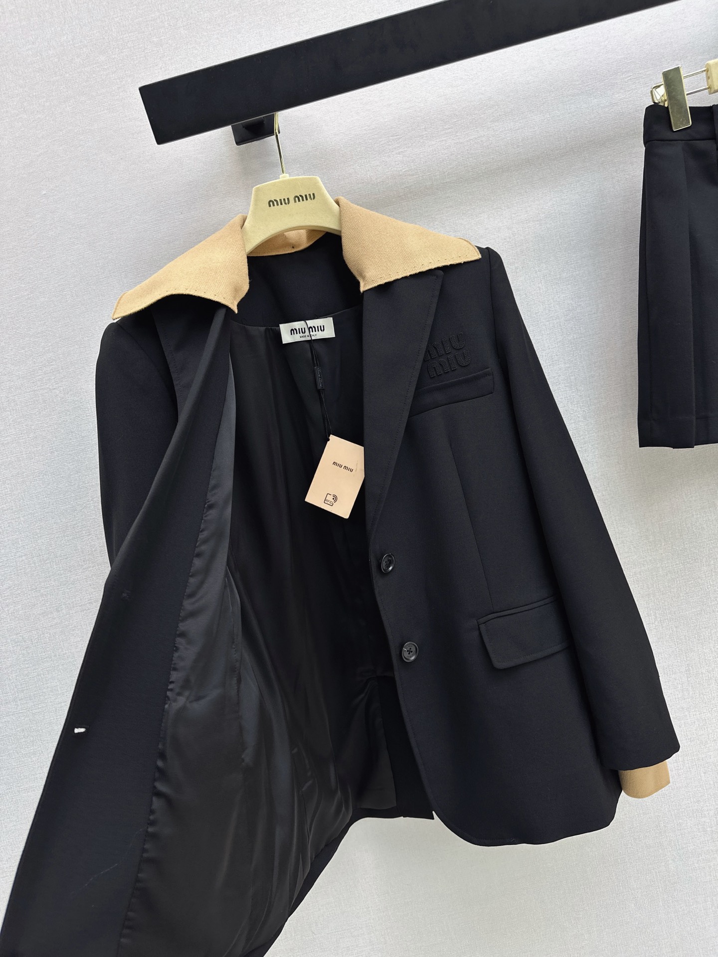 Miu 26fw knit collar blazer