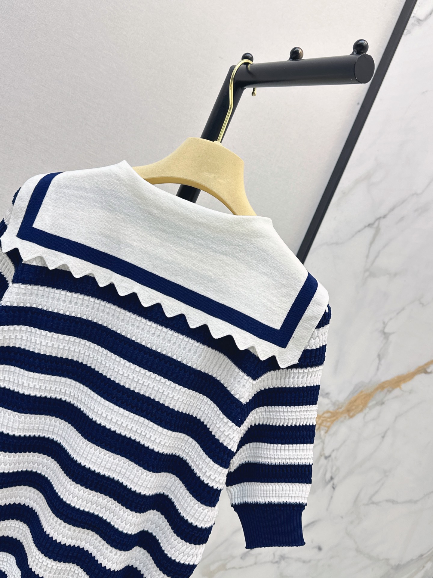 Miu 26ss stripe knit top