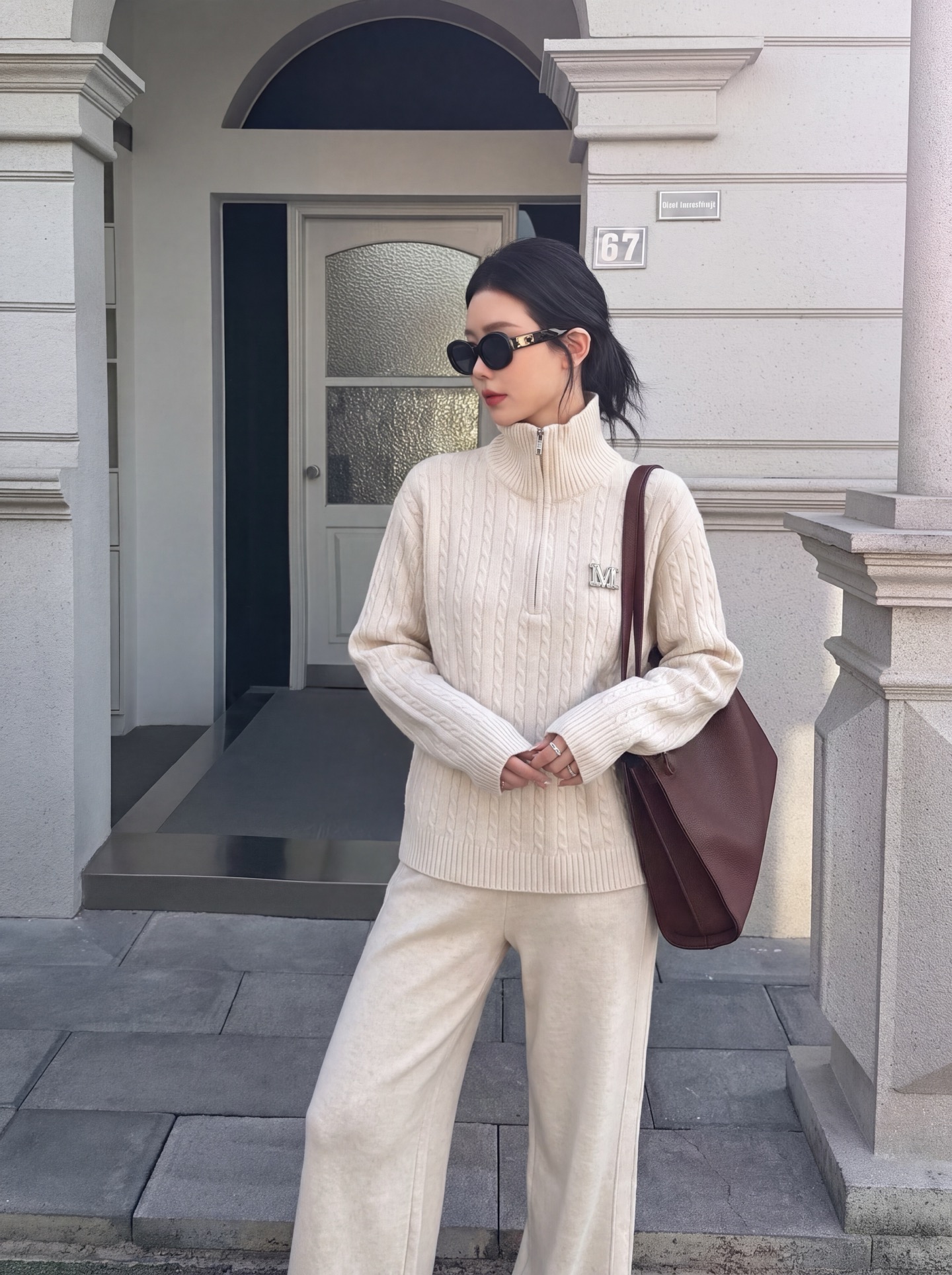 Max 26fw wool sweater pants sets