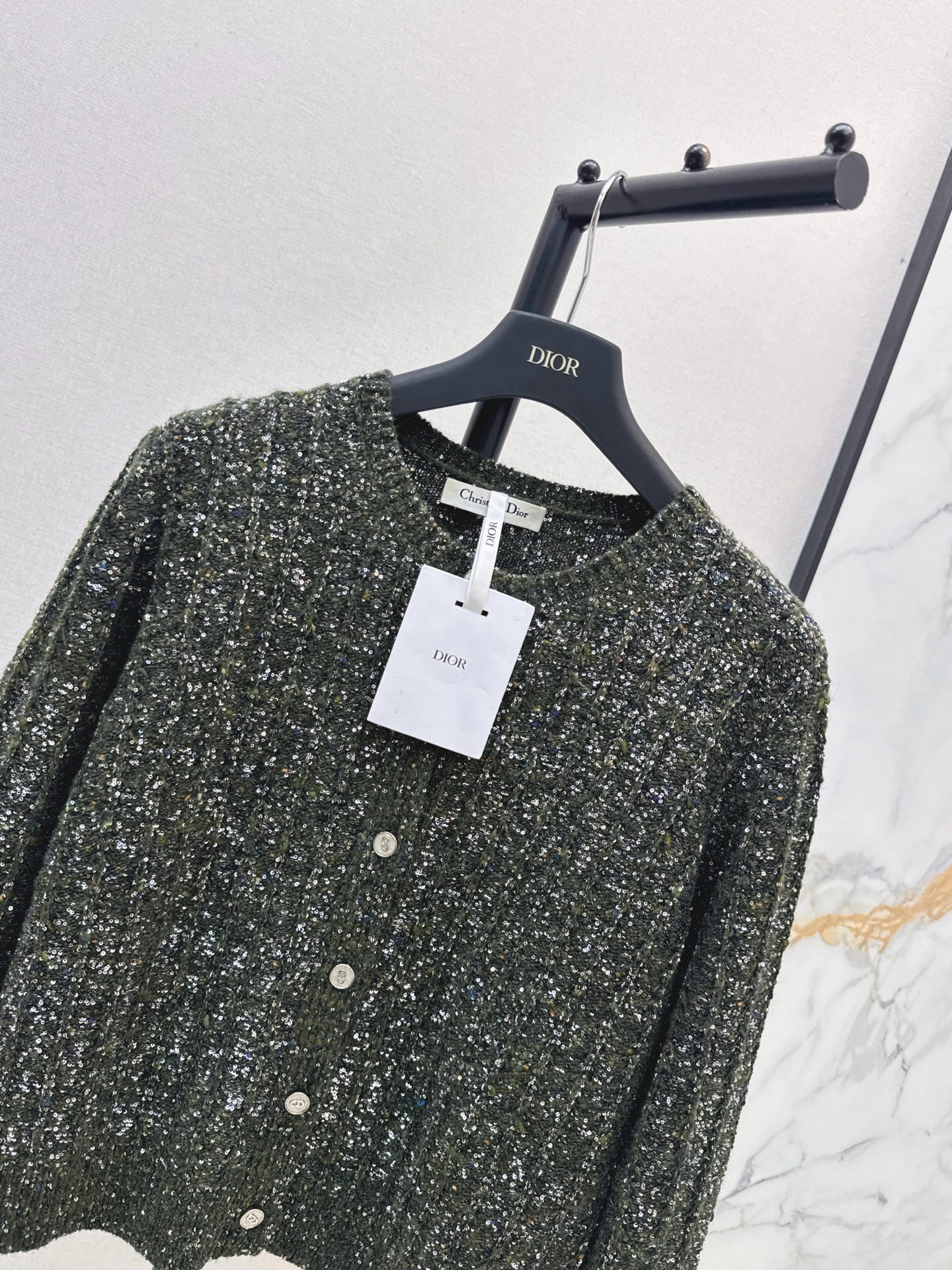 CD 26fw iridescent sequins cardigan jacket