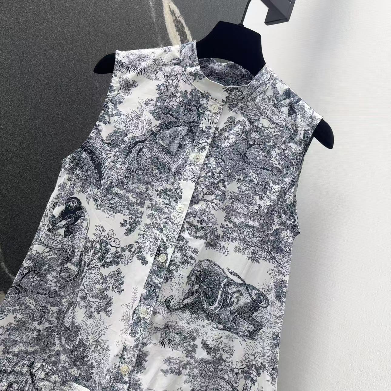D printed shirt dress