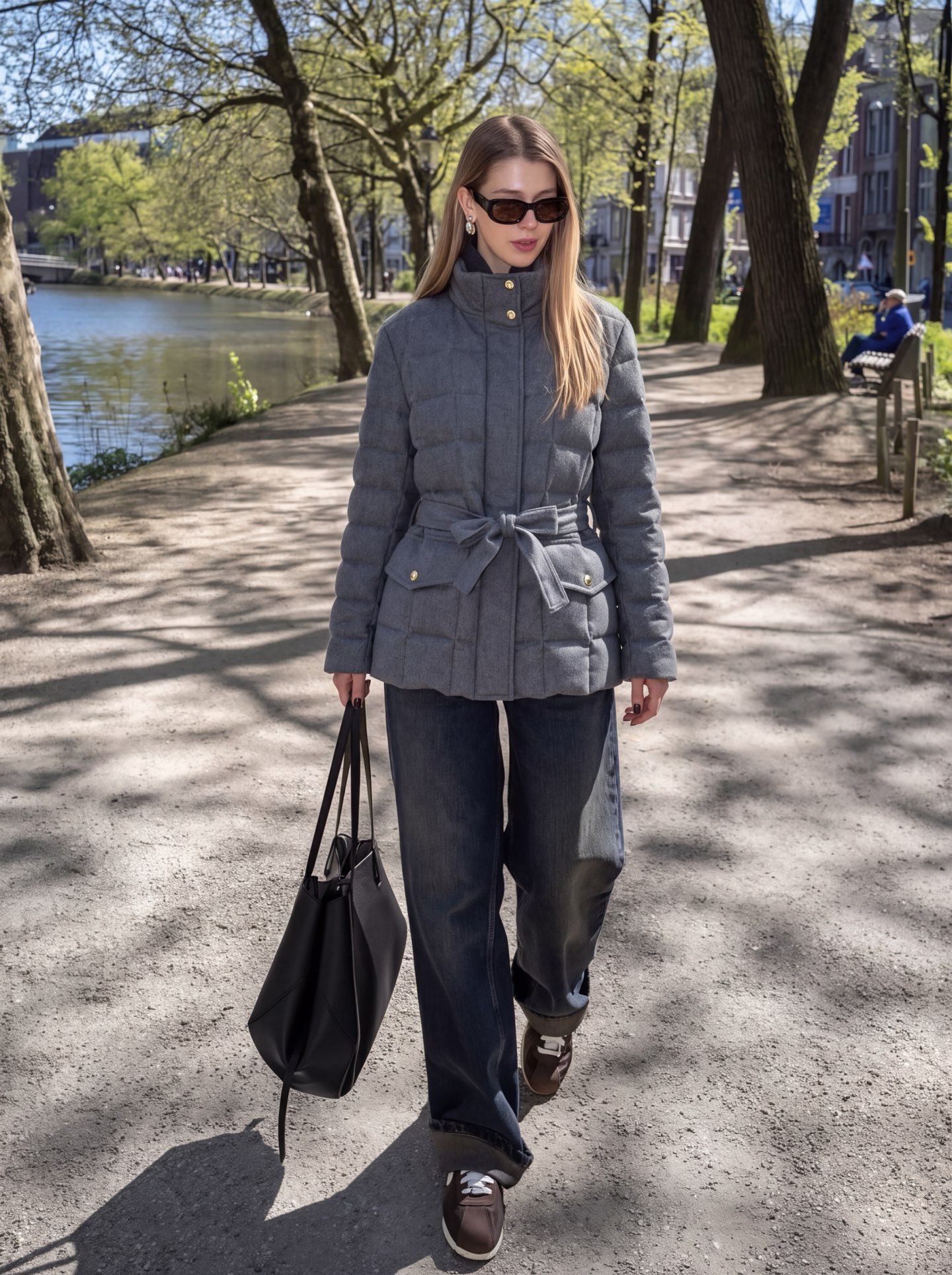 Monc 26fw belted down jacket