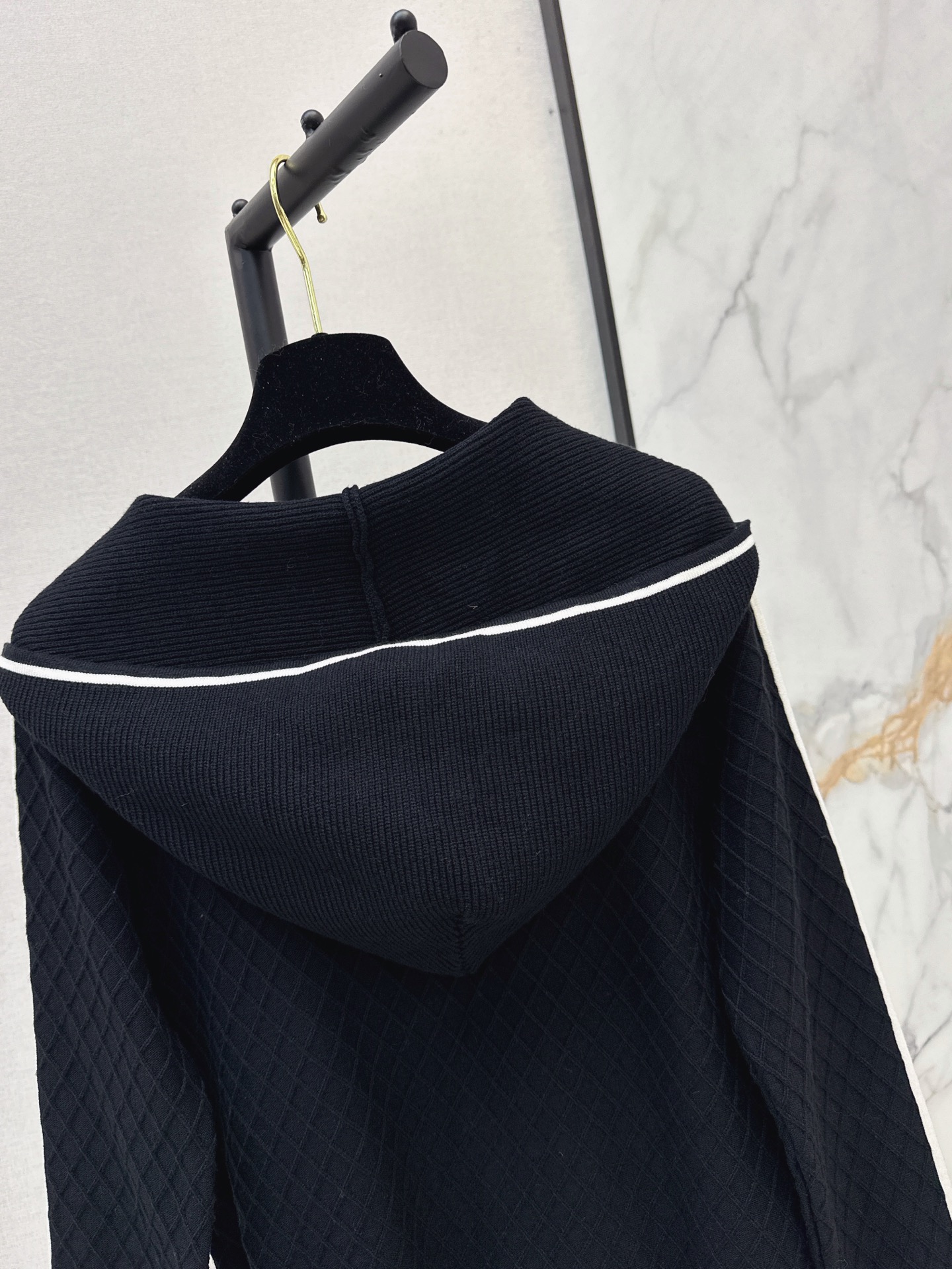 Chan 26fw hooded knit cardigan