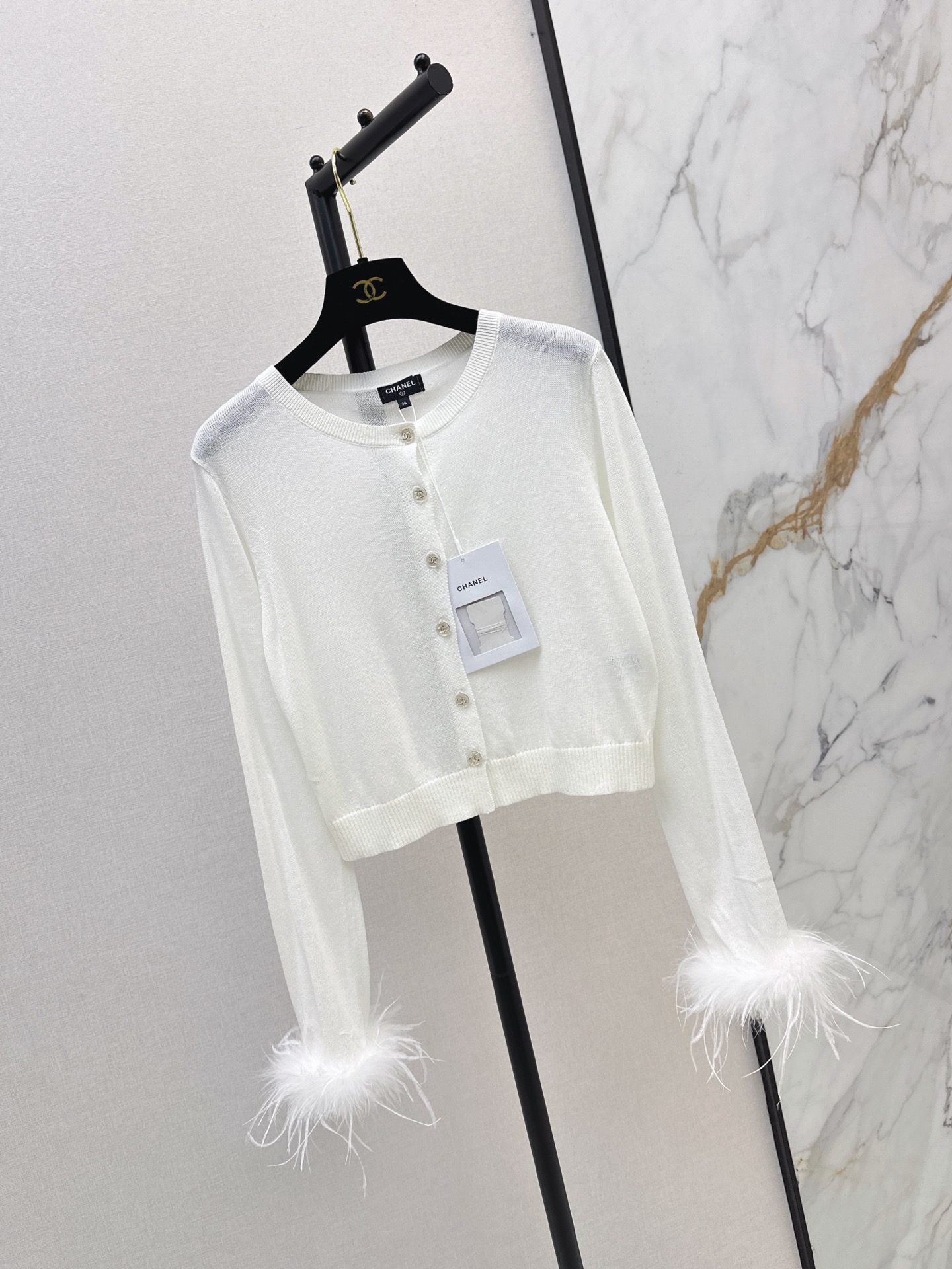 Chan 26fw cropped cardigan