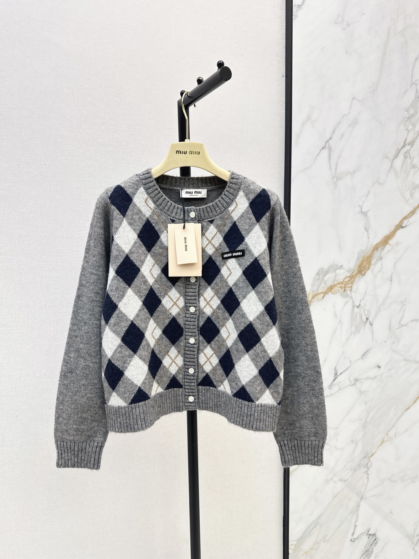 Miu 26fw jacquard cardigan