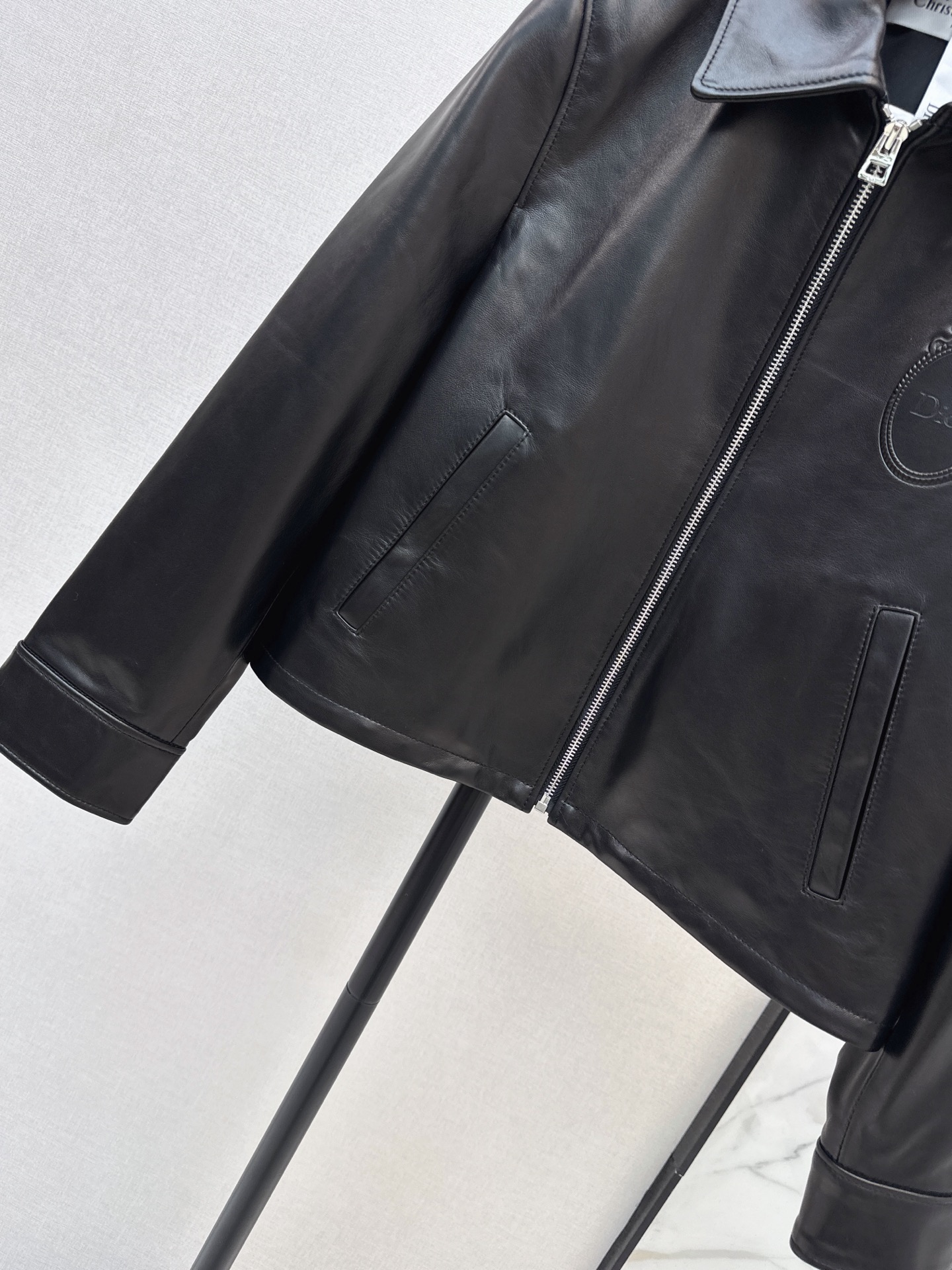 CD 26fw leather jacket