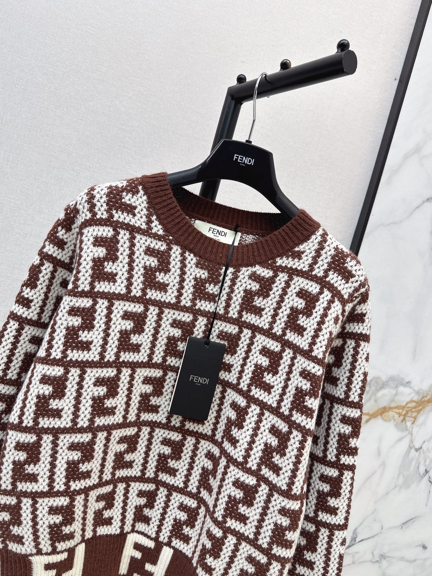 Fen 26fw jacquard sweater