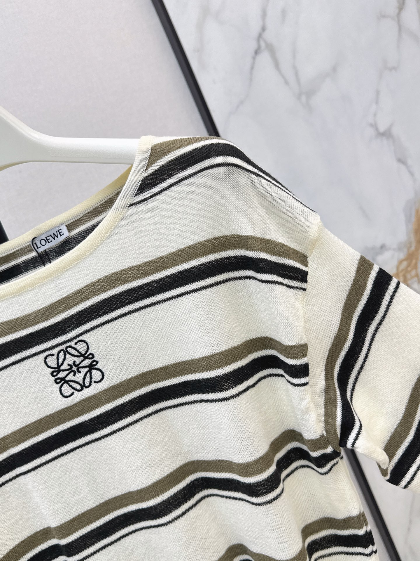 Loe 26ss stripe wool knitwear