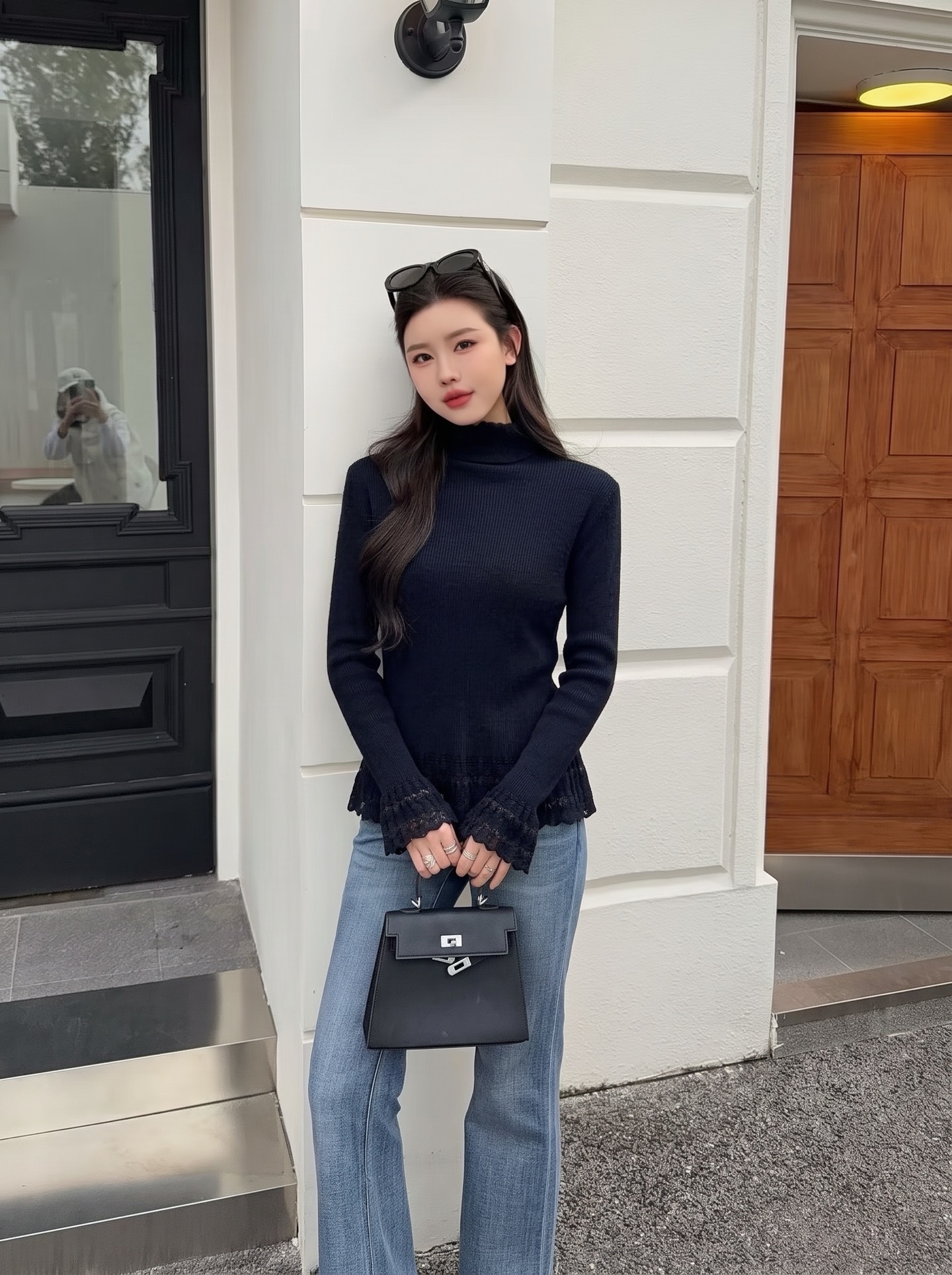ES 26fw ruffle basic tee