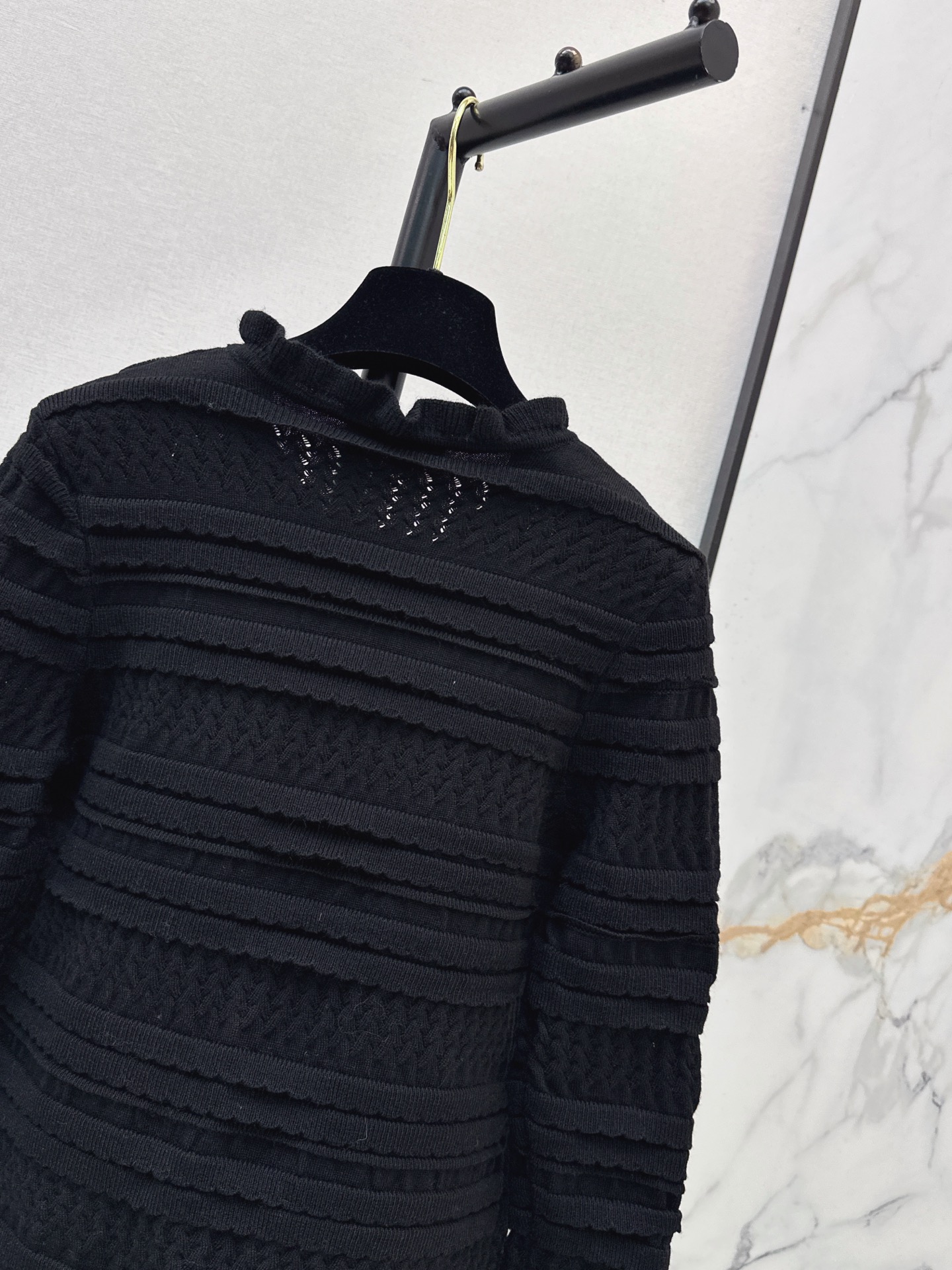 Chan 26fw ruffle knit cardigan