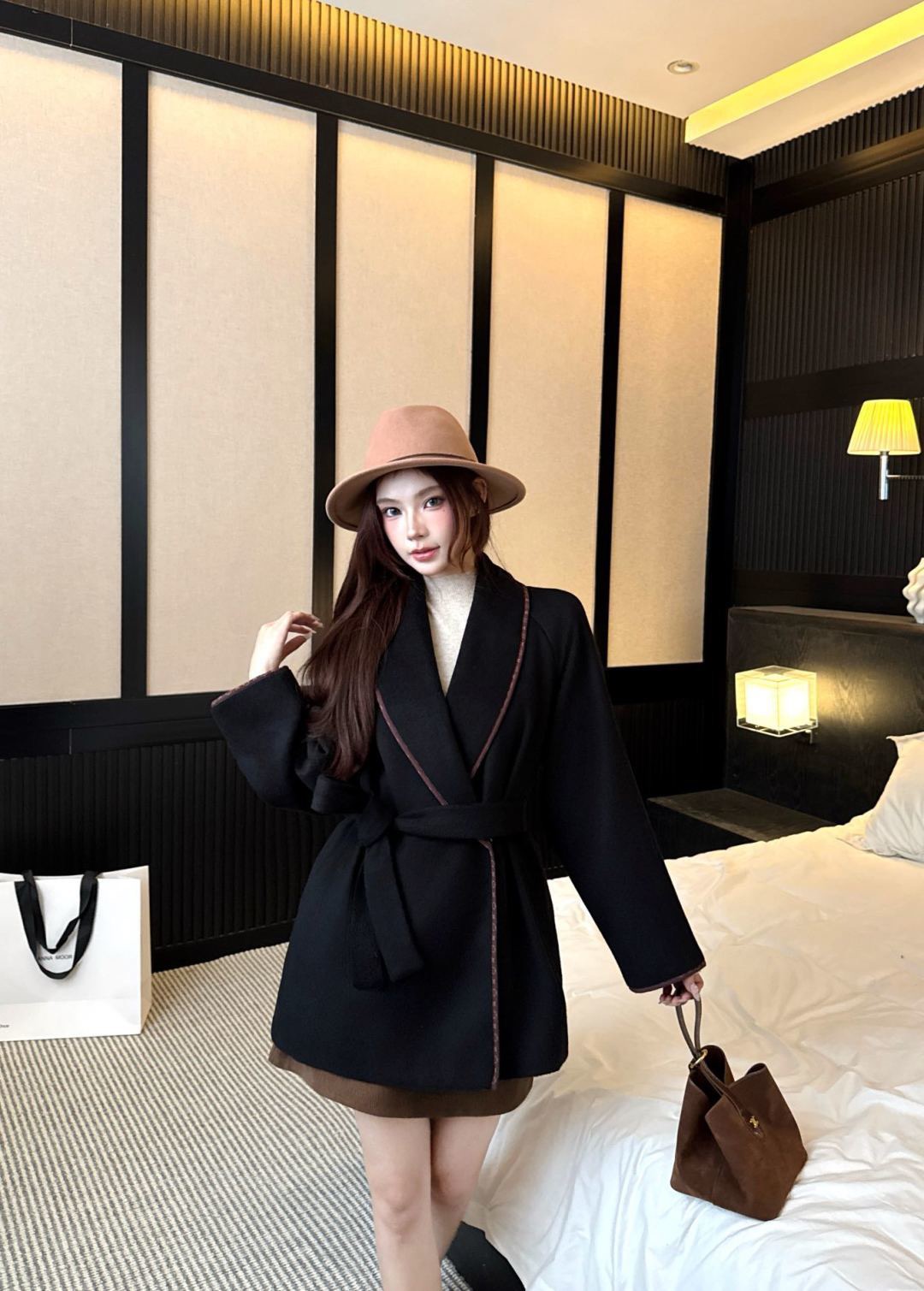 Loui 26fw belted wrap coats