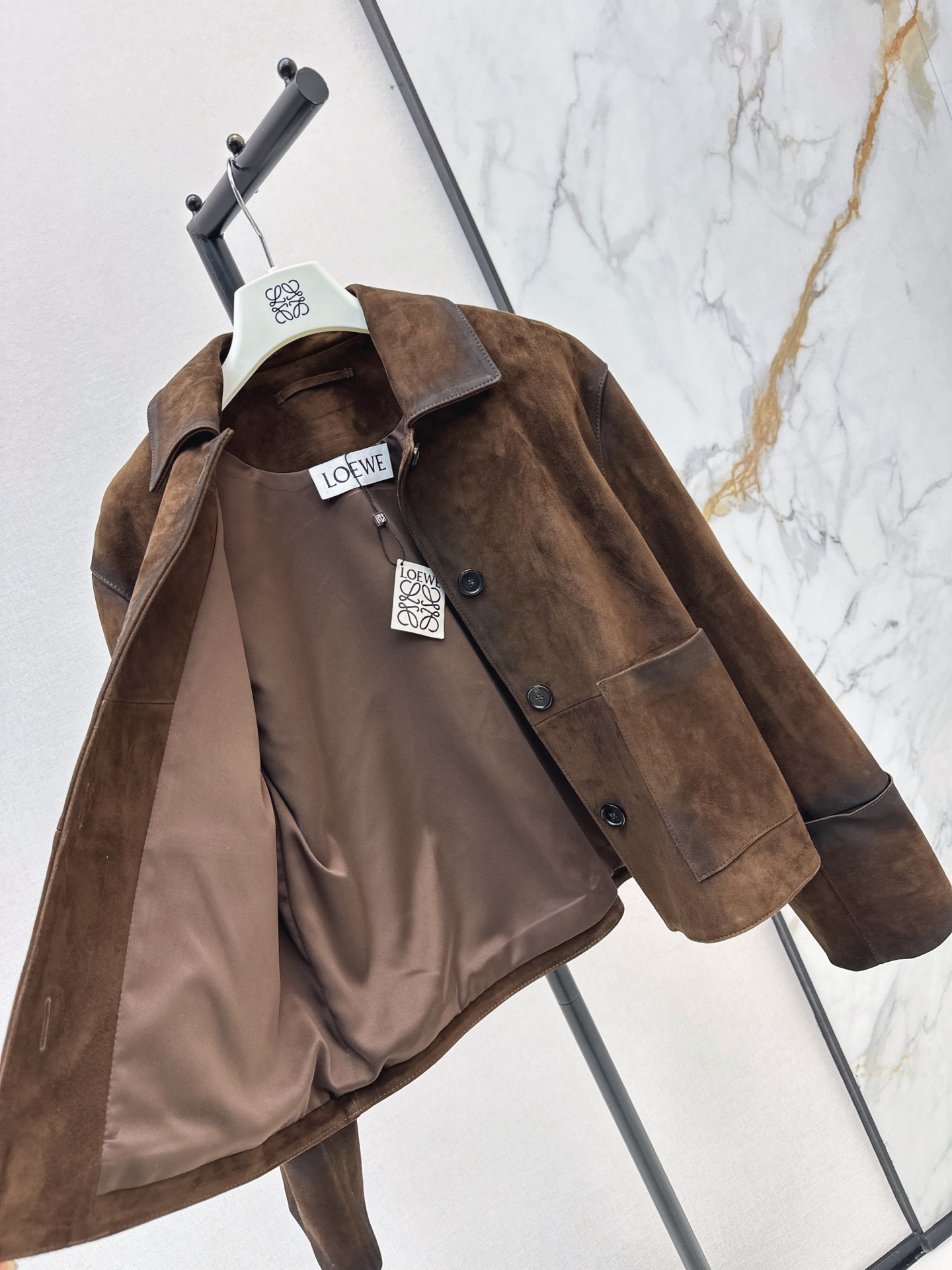 Loe 26fw suede leather jacket
