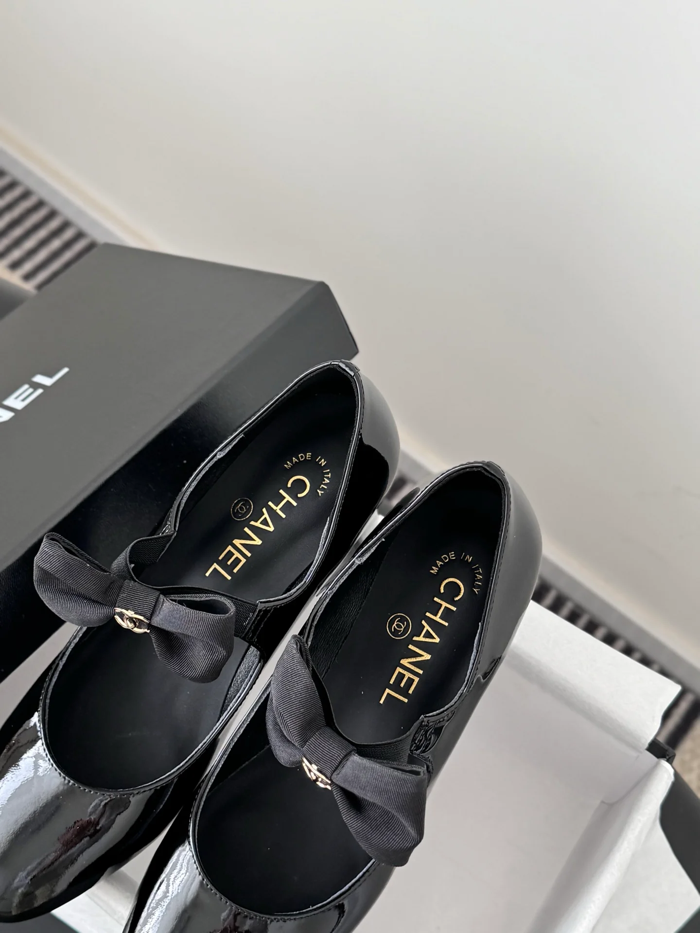 Chan 26ss chunky heel mary jane shoes