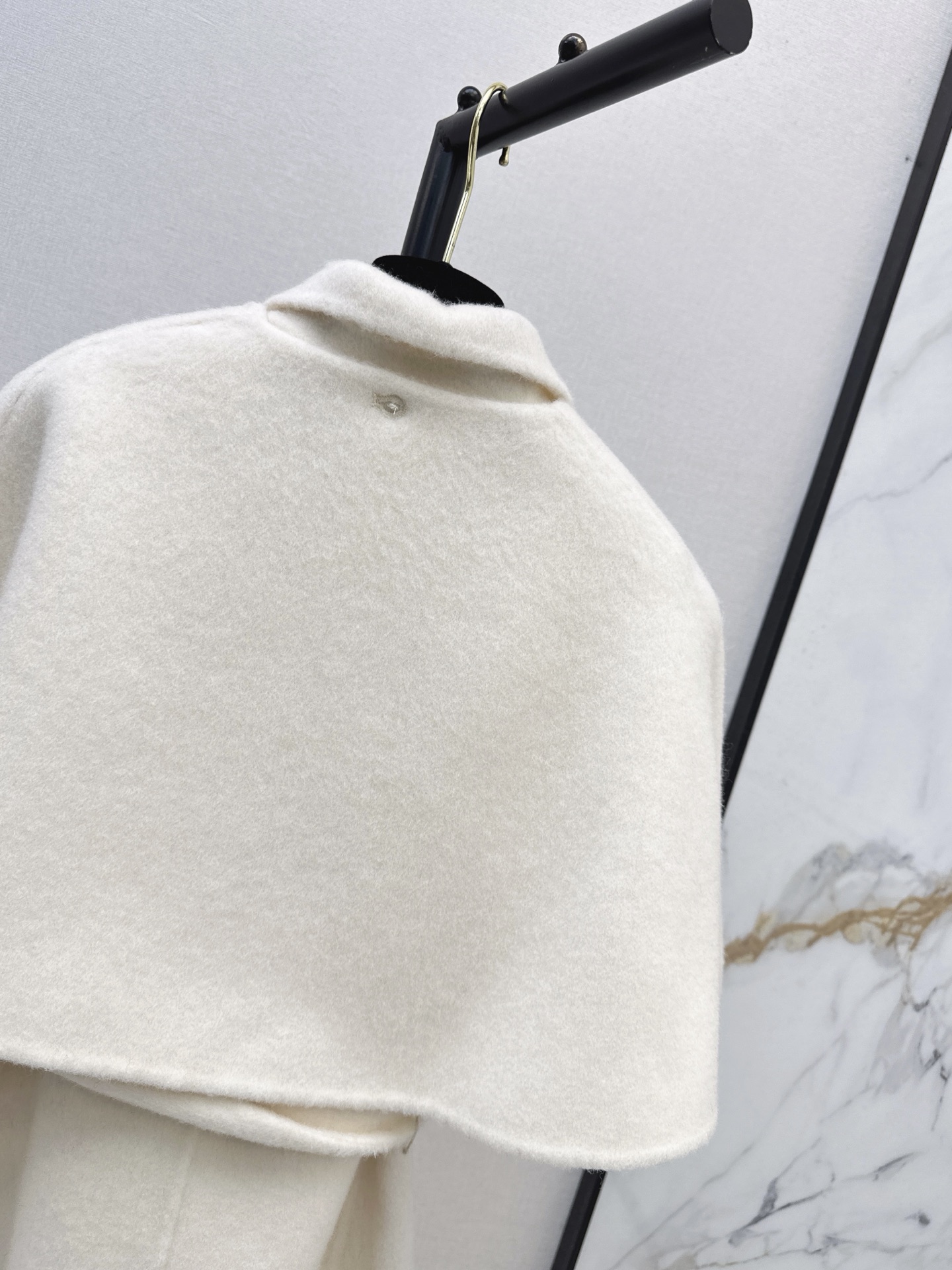 Chan 26fw woolen belted vest cape jacket sets