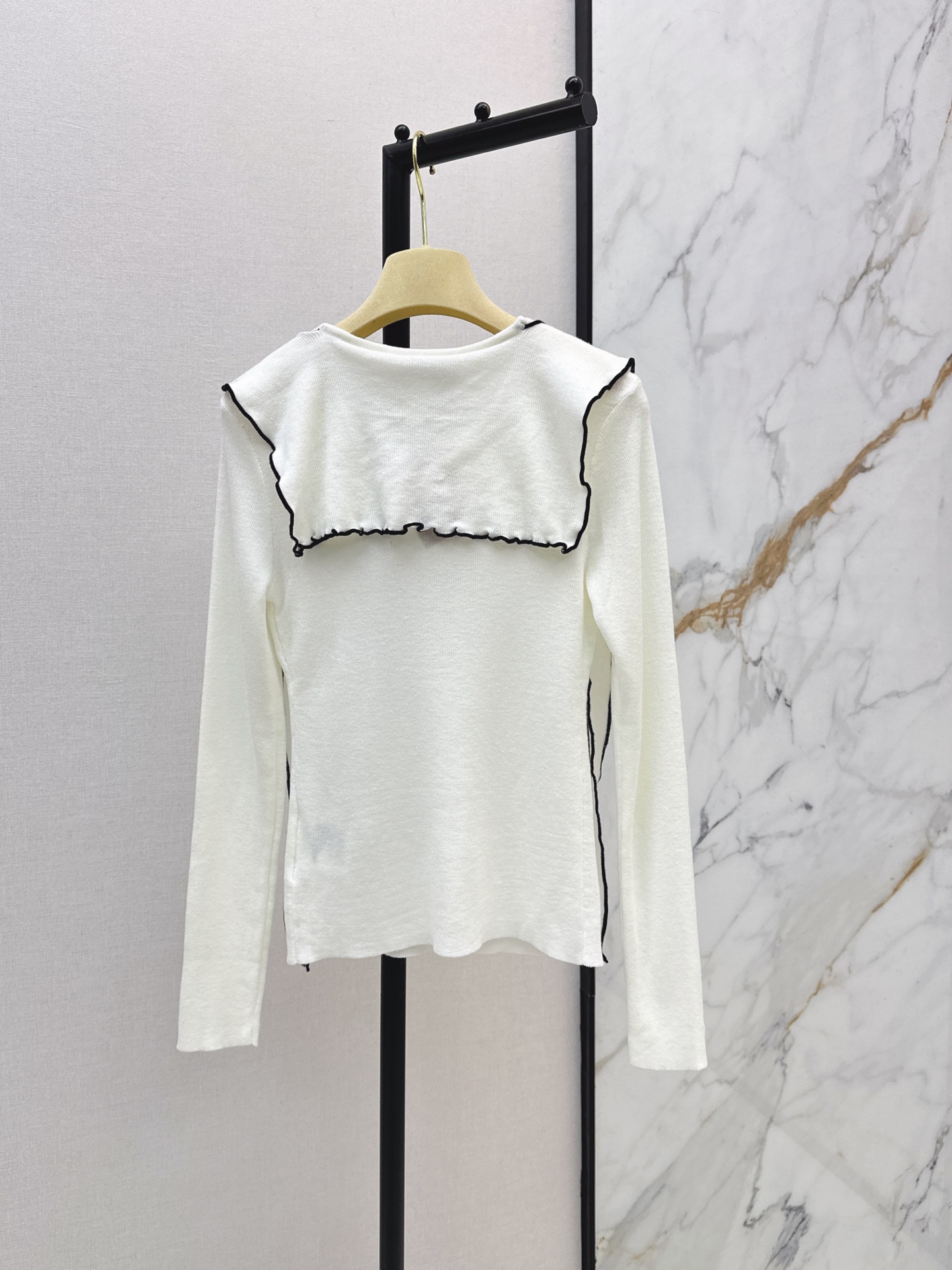 Miu 26fw contract-trim knit top