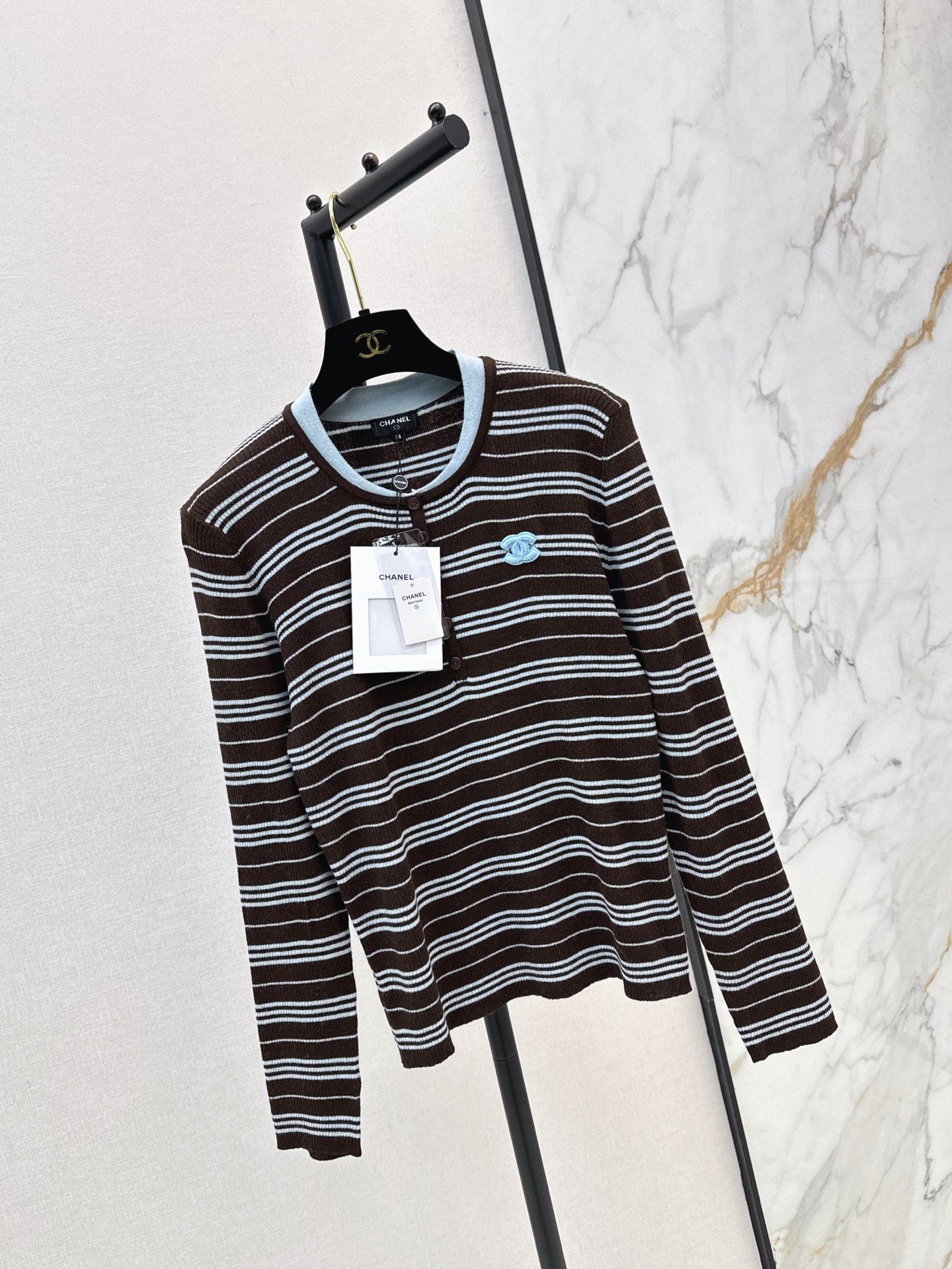 Chan 26fw stripe wool sweater