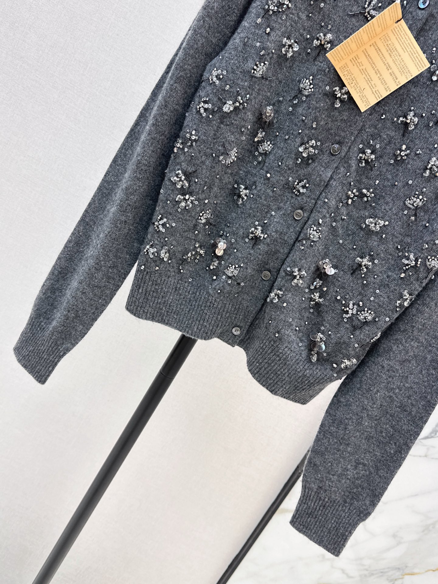 Miu 26ss rhinestone knitwear