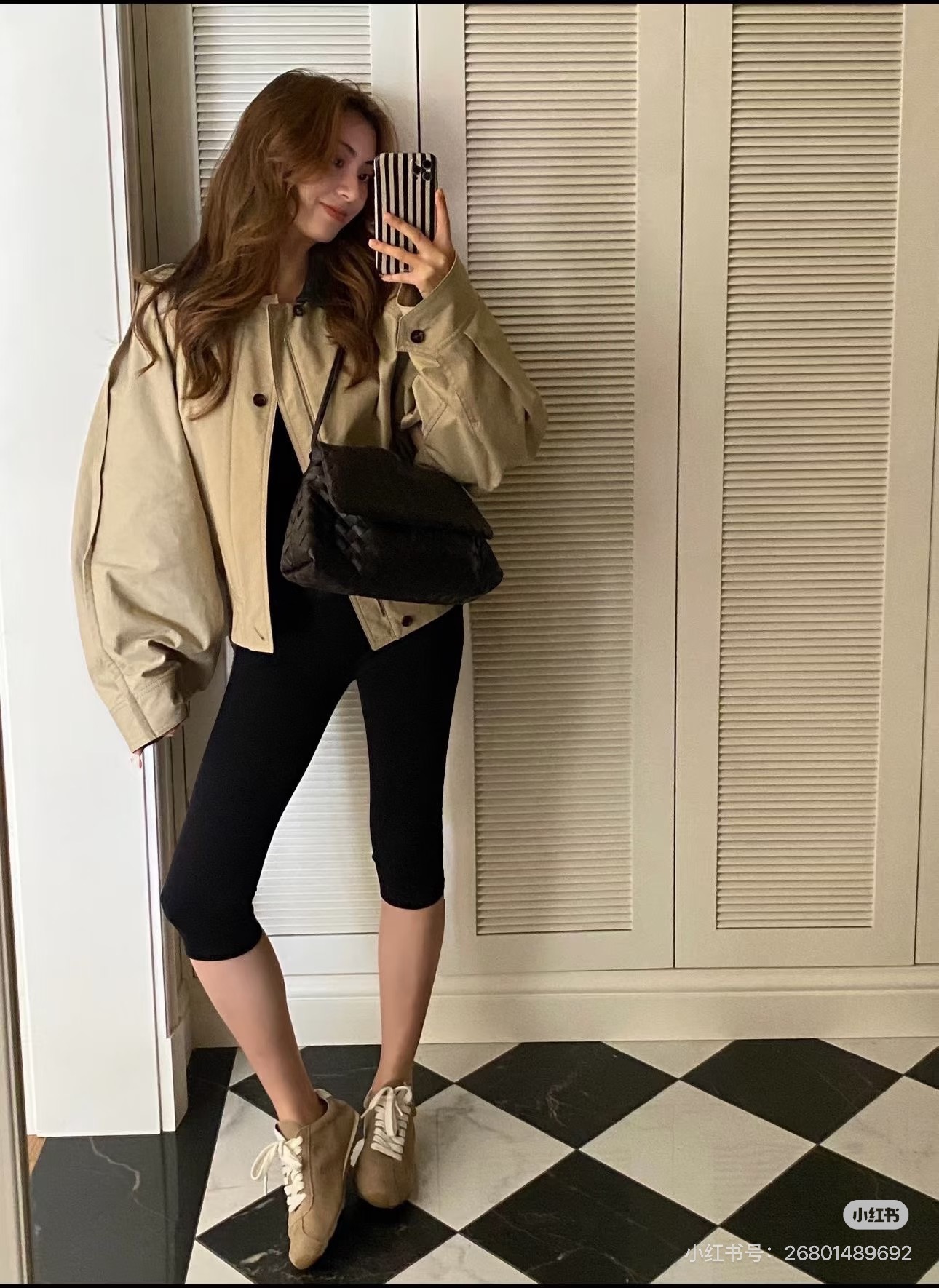 Bott 26fw woven neck cropped jacket