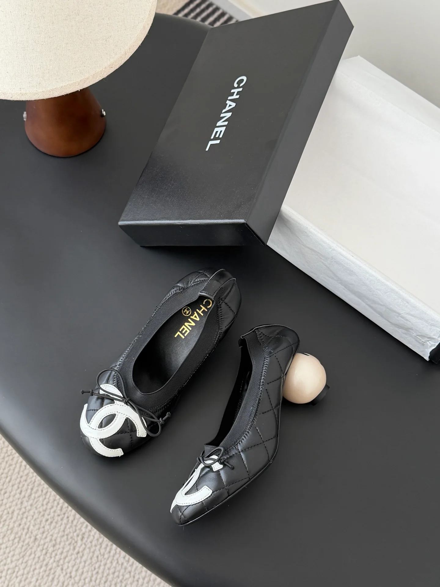 Chan 25k chunky heel ballerina shoes