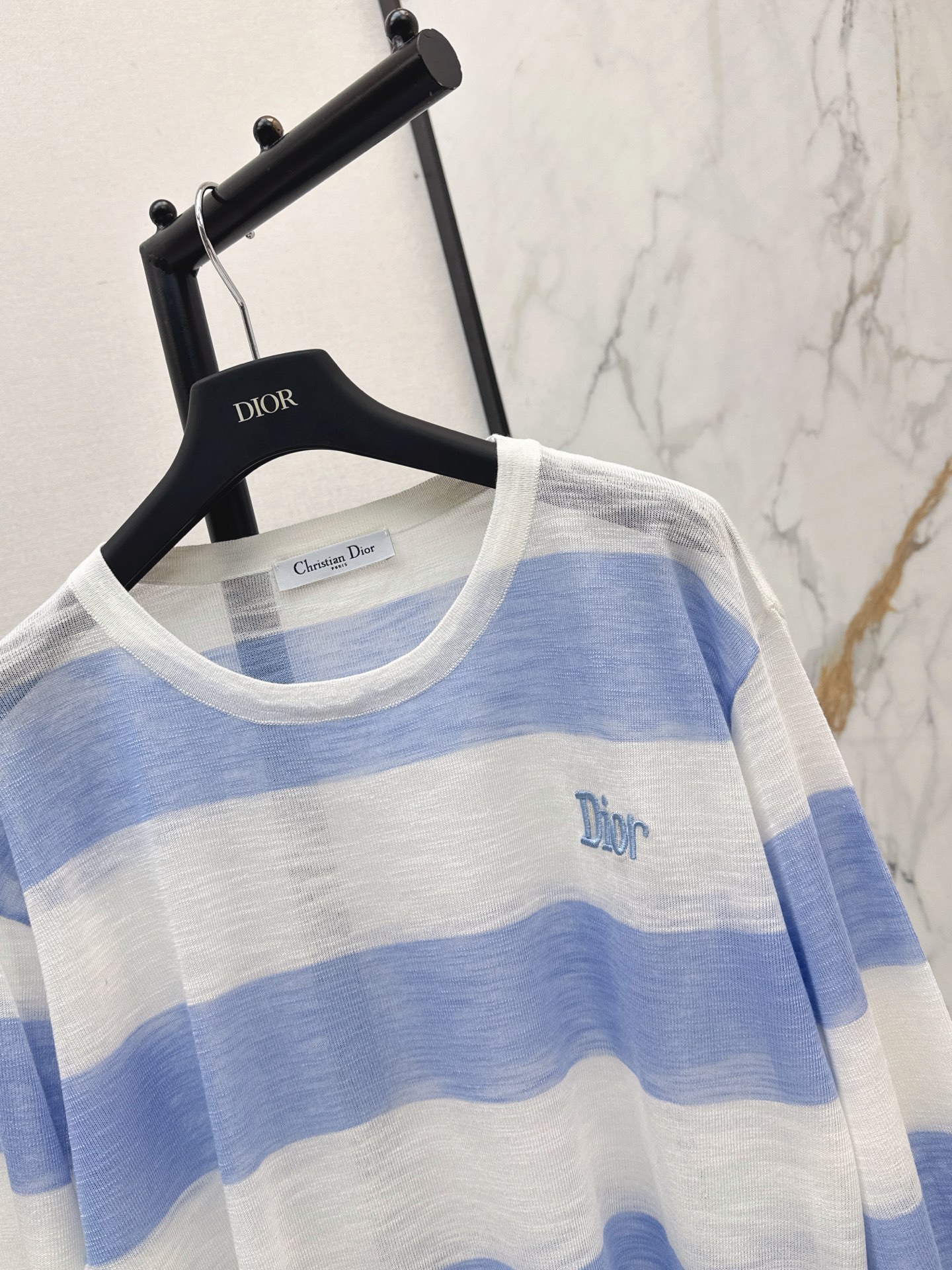 CD 26ss letter embroidery stripe knitwear