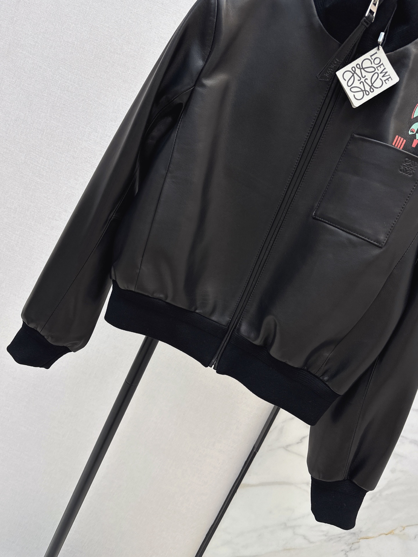 Loe 26fw leather jacket