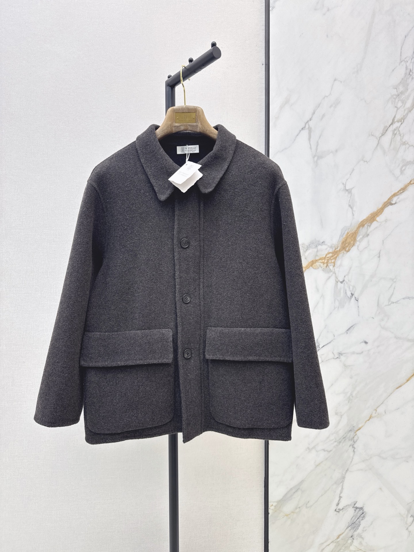 Brun 26fw woolen collared jacket