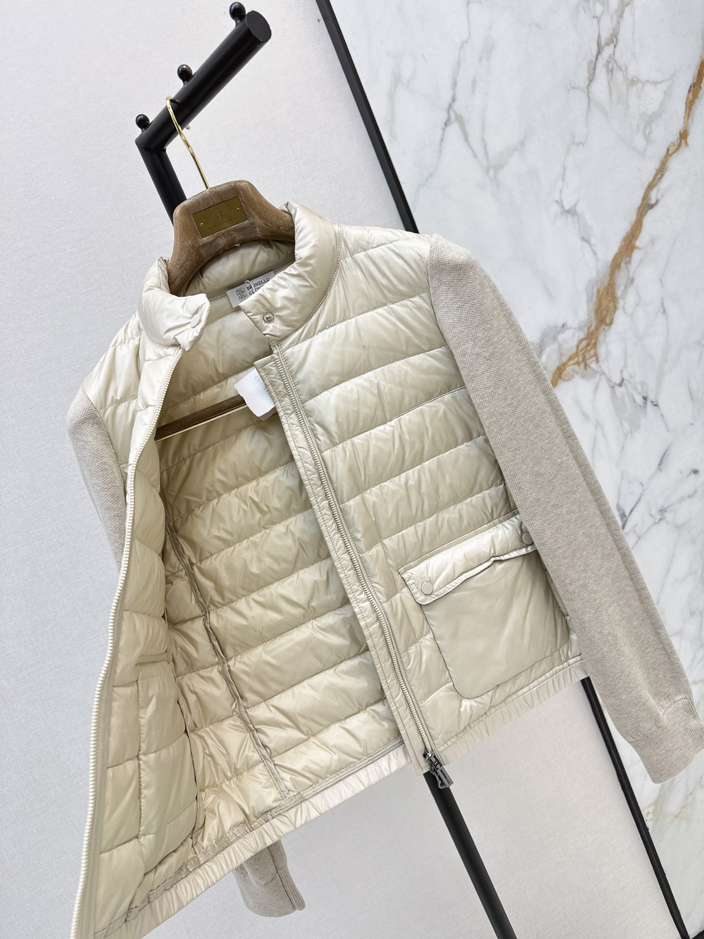 Bun 26fw knit contract down jacket