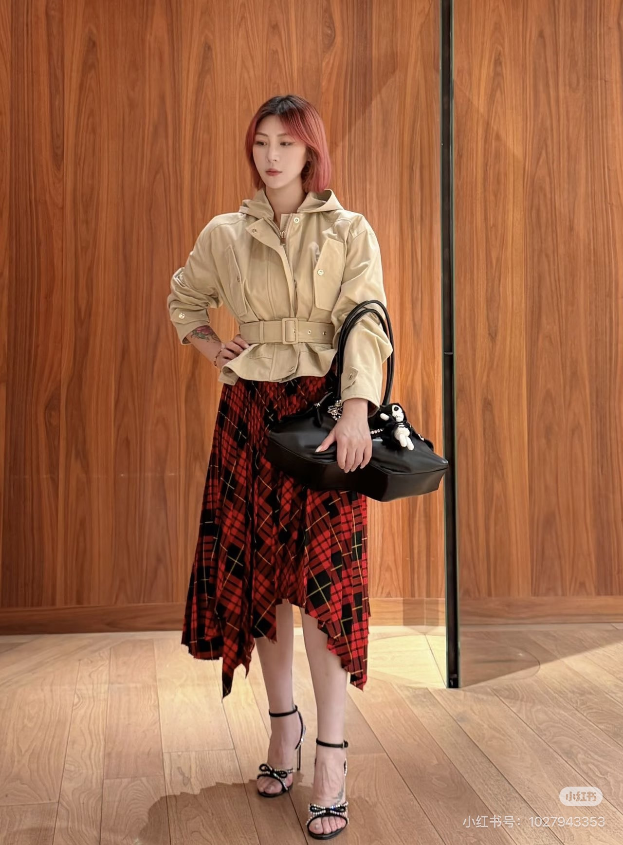McQ 26fw hooded cropped trench coat