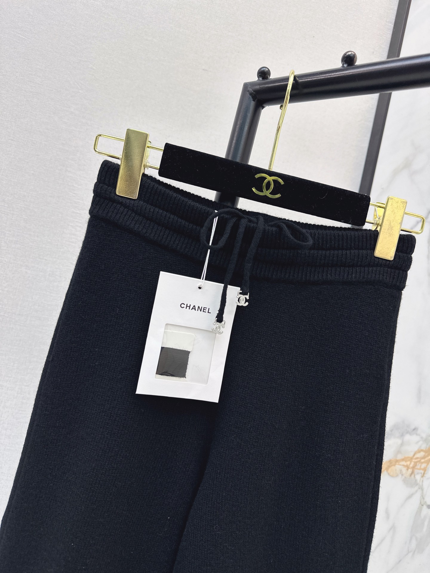 Chan 26fw cashmere straight-leg pants