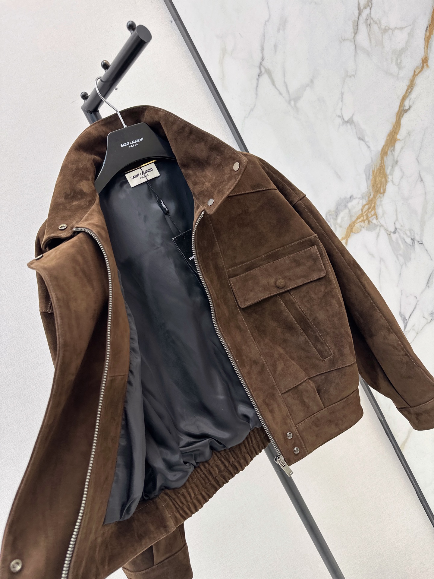 Sain 26fw suede leather jacket