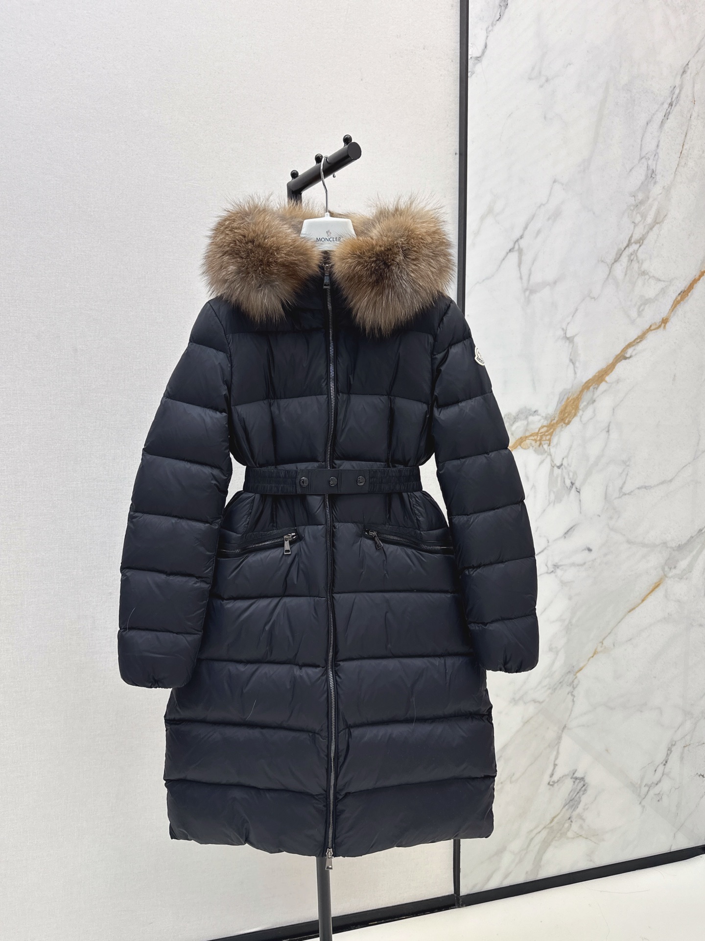 Monc 26fw hooded long down jacket