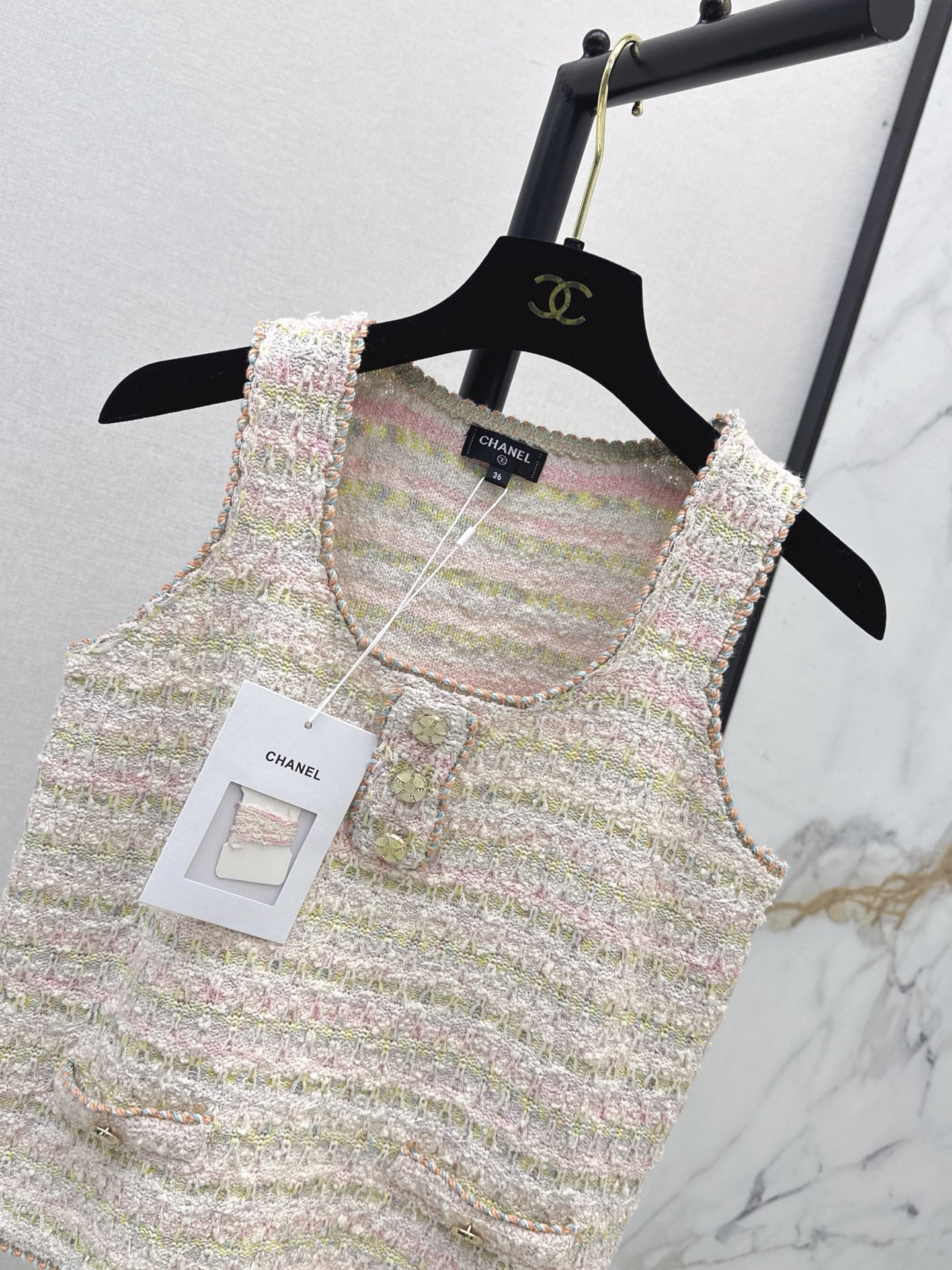 Chan 26fw tweed vest