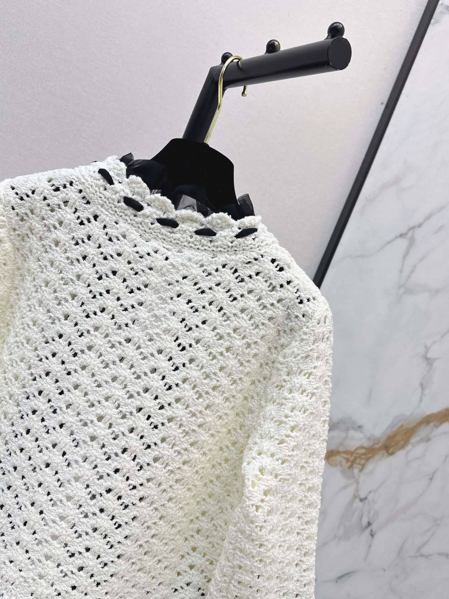 Chan 26fw hollow knit cardigan