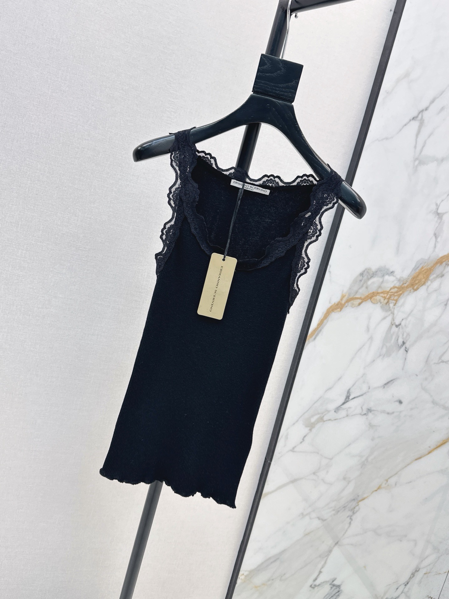 ES 26ss contract lace knit vest