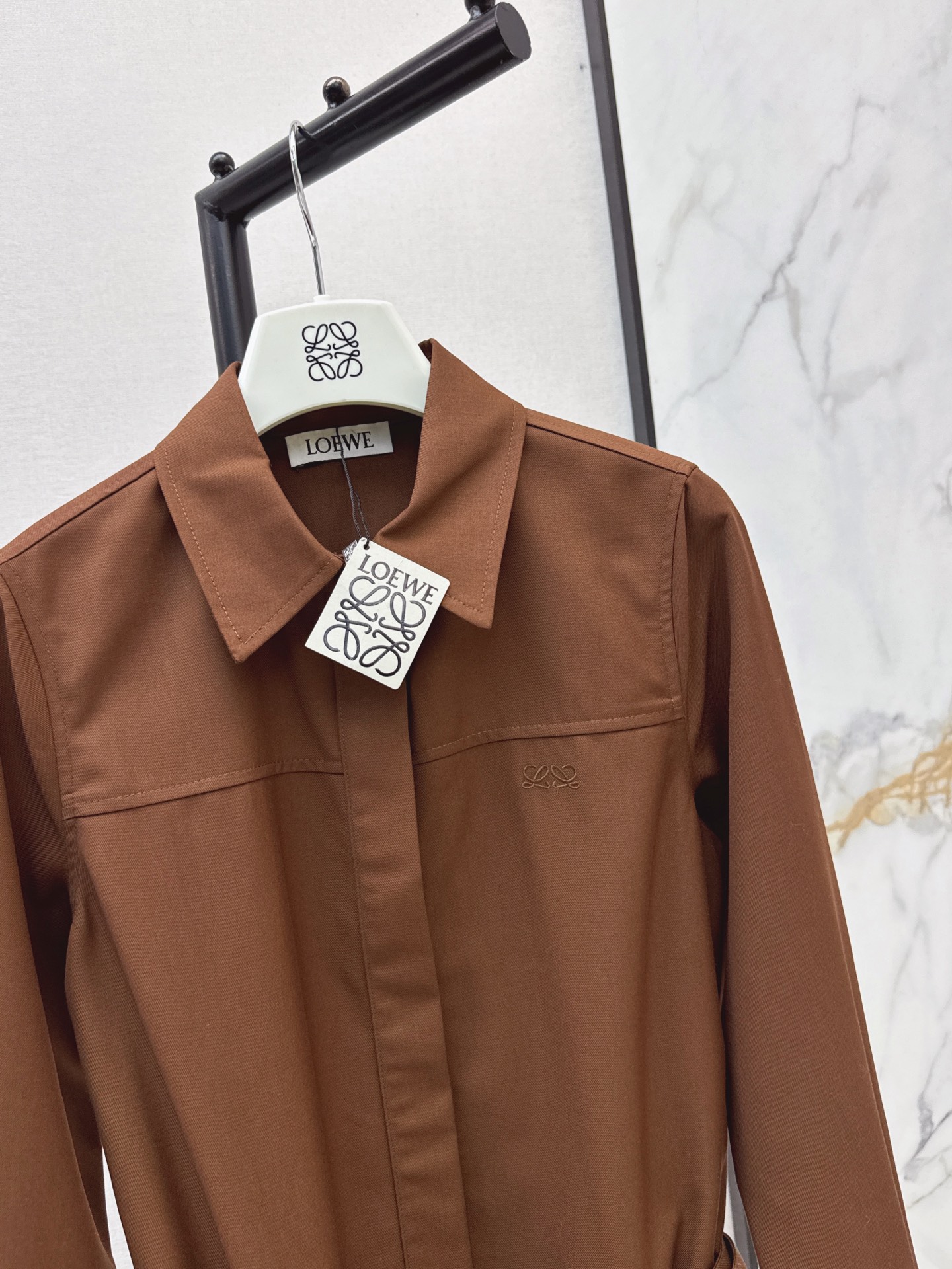 Loe 26fw belted shirt dress