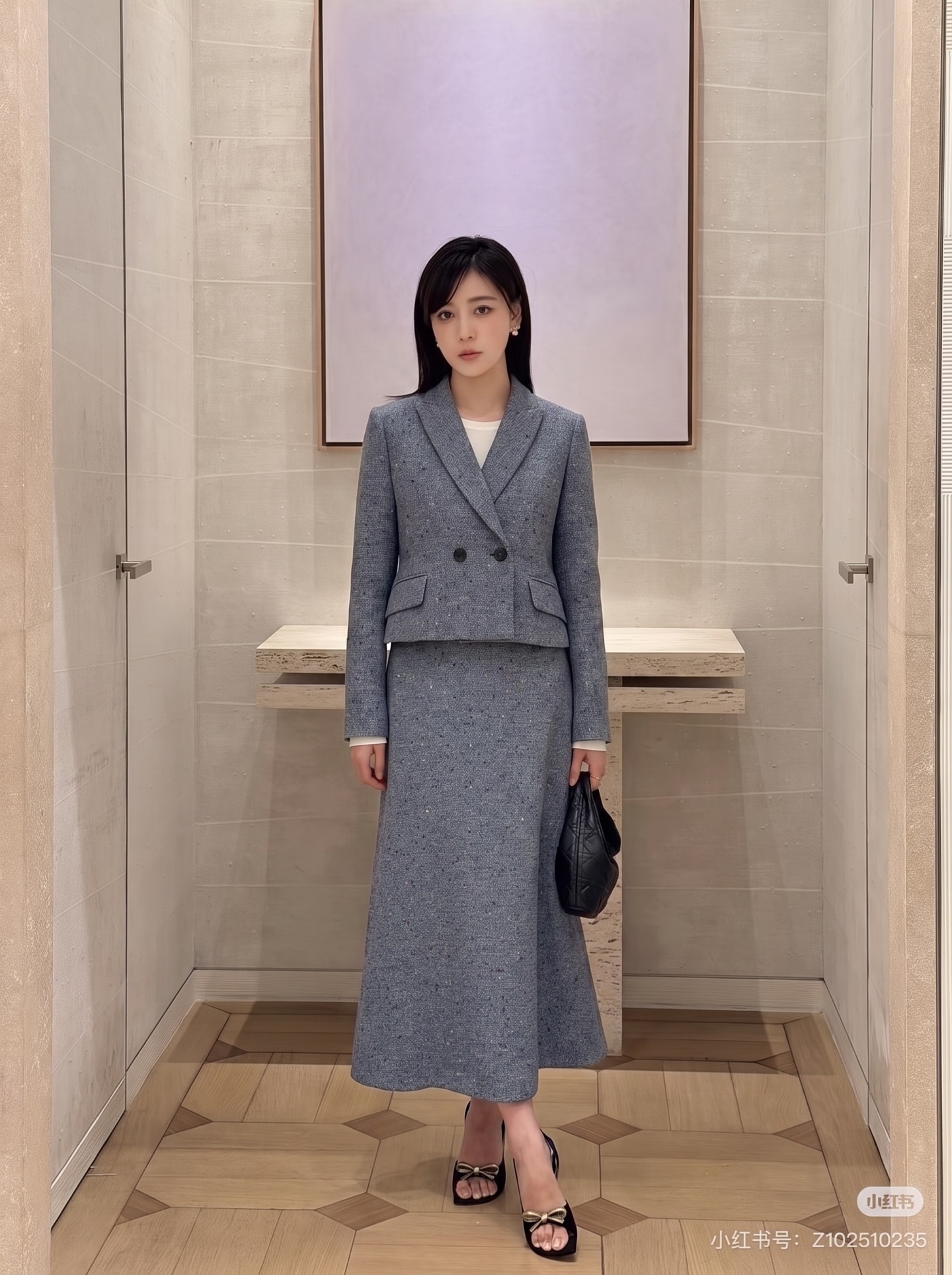 CD 26fw lady cropped blazer