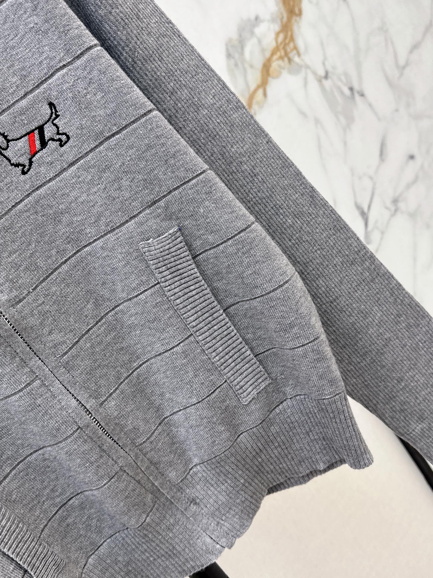 Thom 26fw embroidery knit cardigan