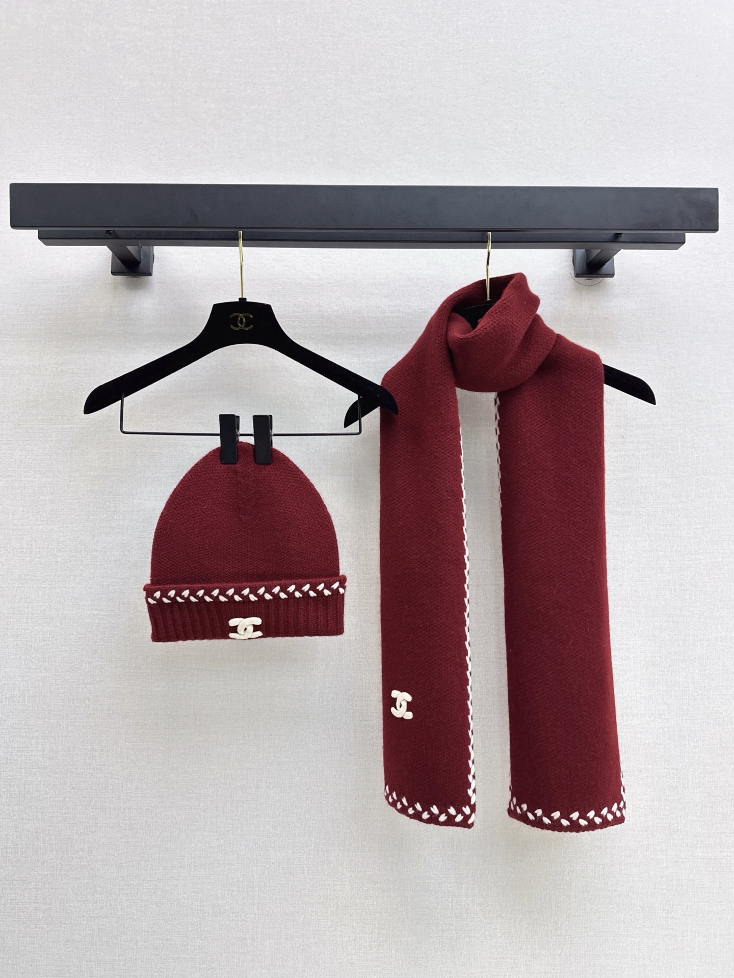 Chan 26fw knit beanie scarf sets