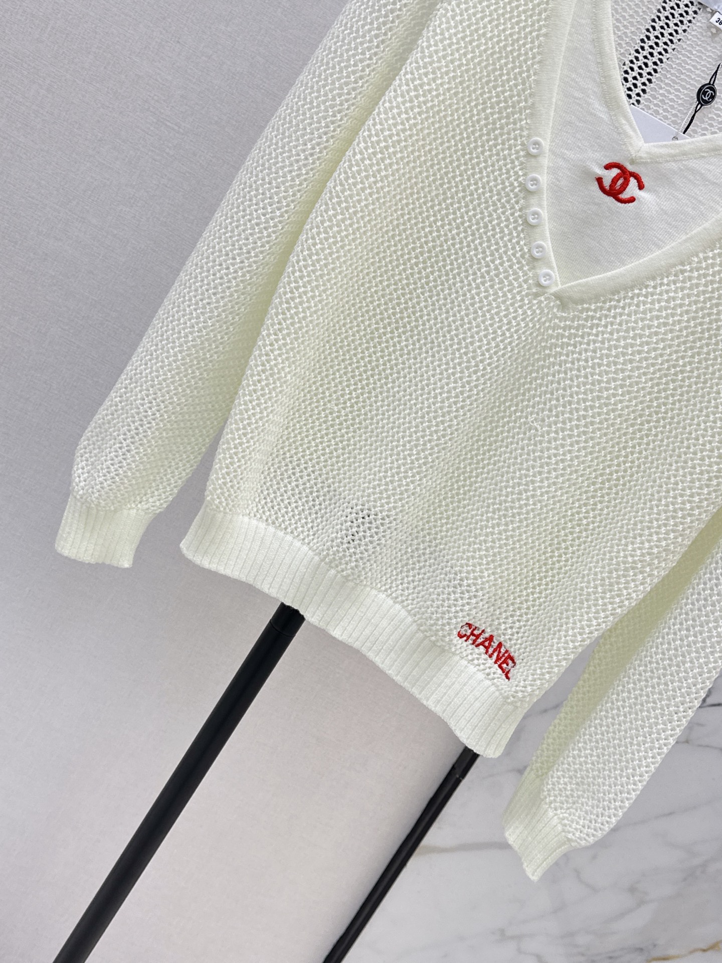 Chan 26fw 2in1 hollow knitwear