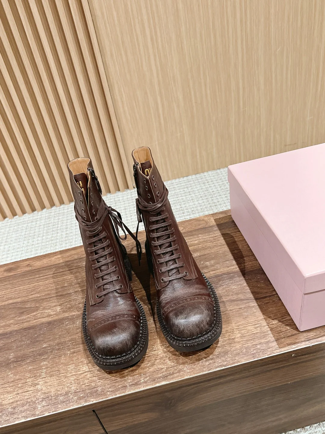 Miu 25fw combat boots