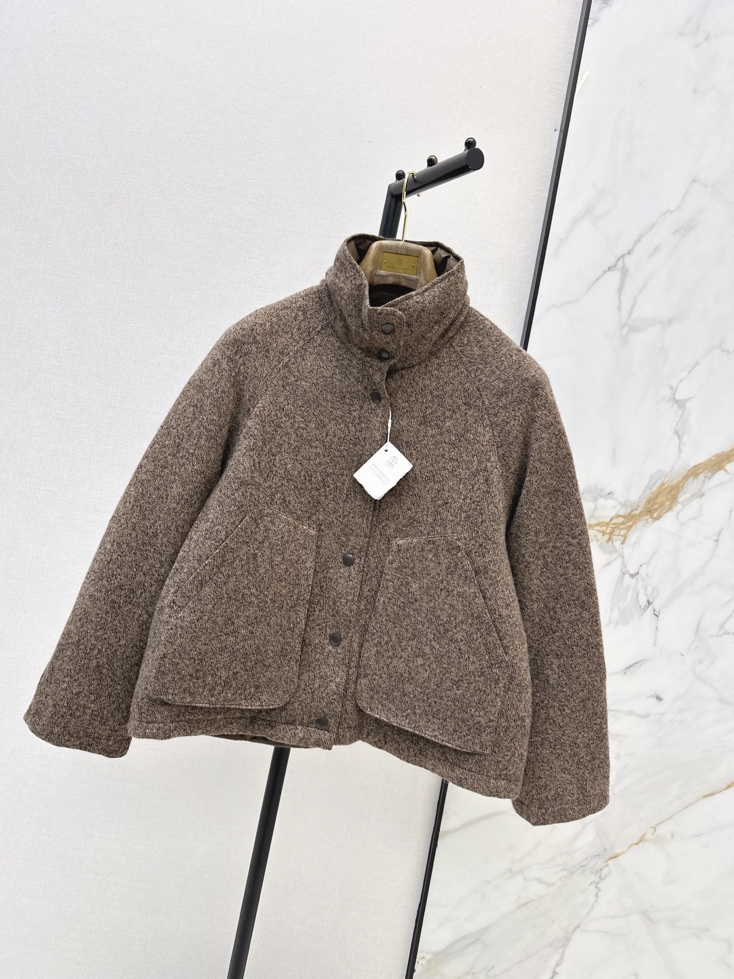 Brun 26fw cashmere reversible down jacket