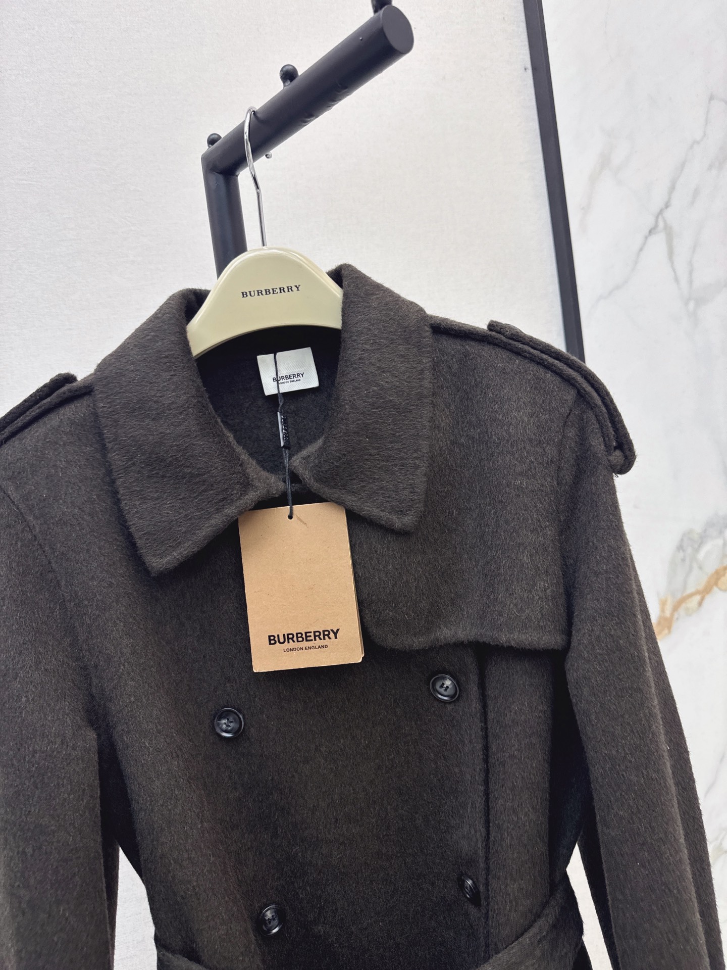 Brun 26fw woolen belted overcoats